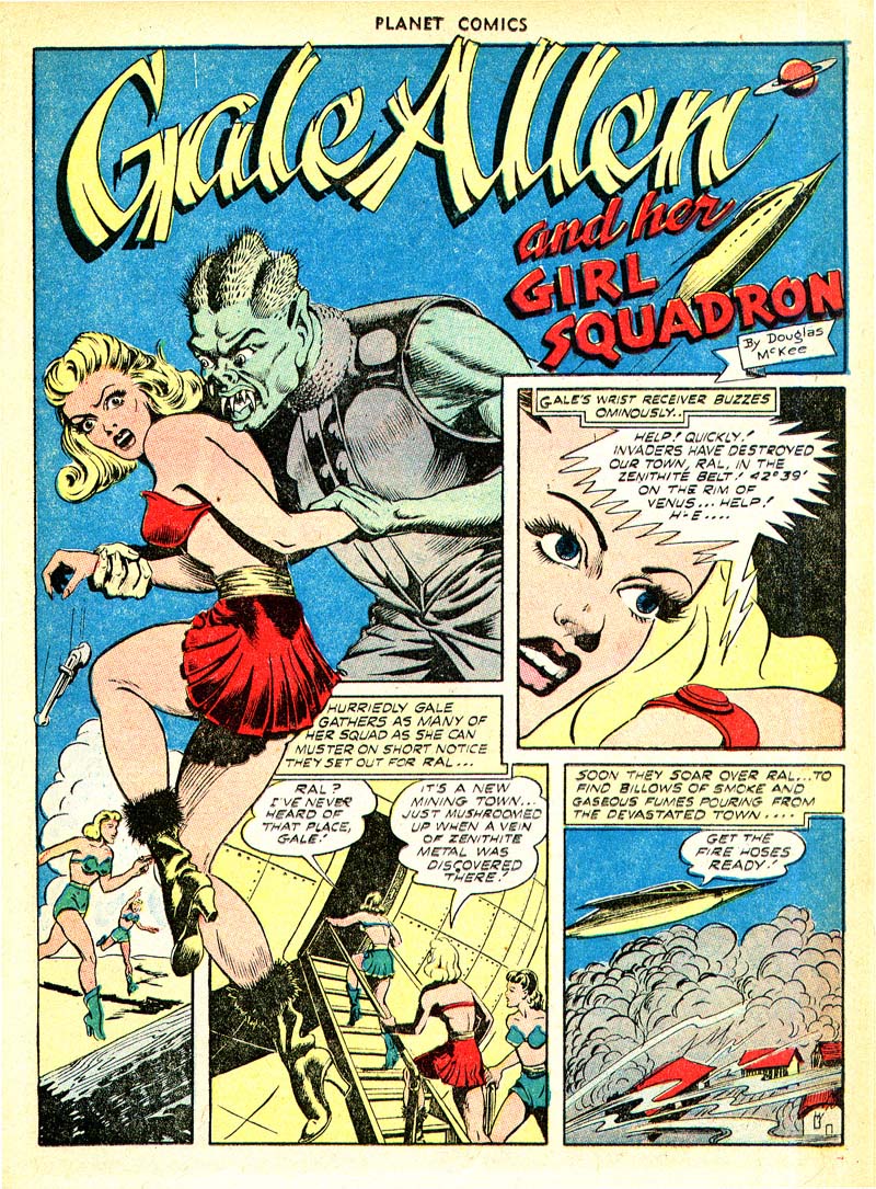 Planet Comics #66 (Fiction House), page 13. Public domain (US).