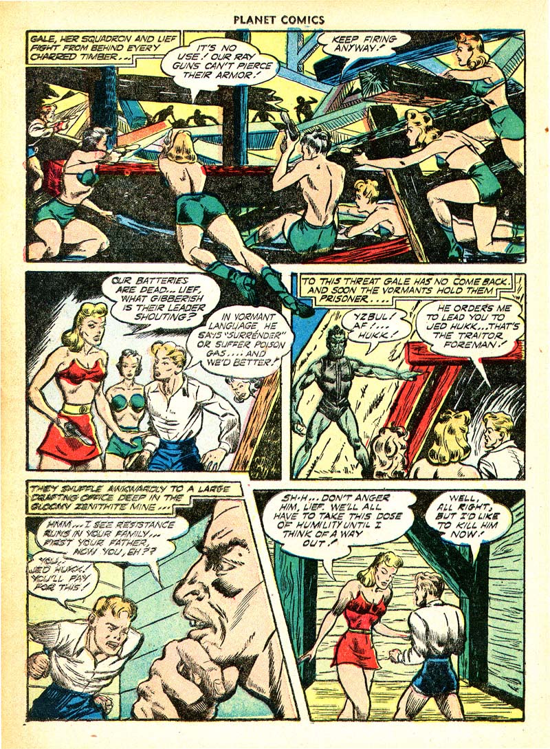 Planet Comics #66 (Fiction House), page 16. Public domain (US).