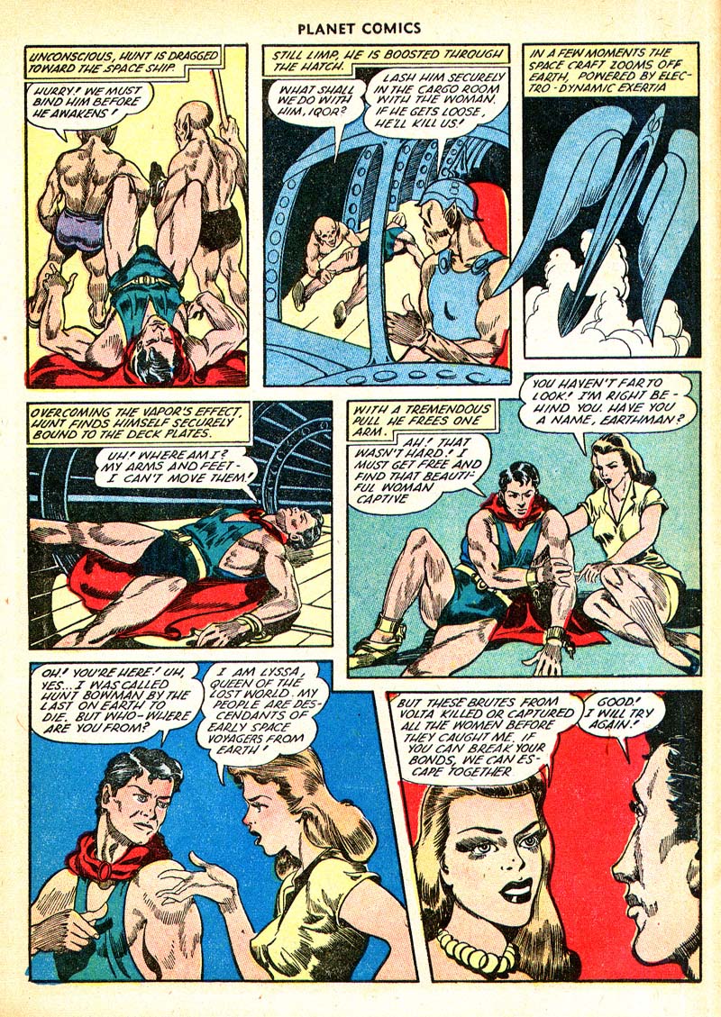 Planet Comics #66 (Fiction House), page 22. Public domain (US).