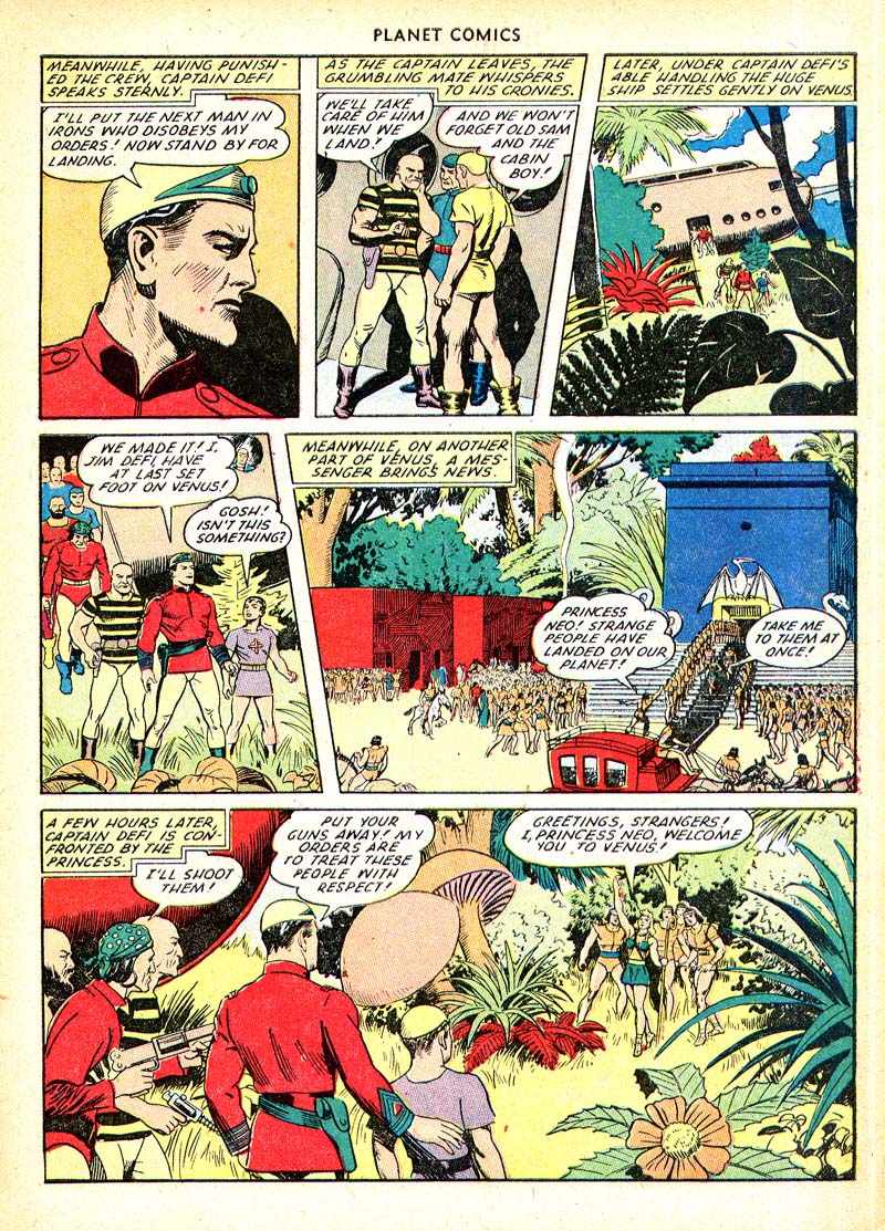 Planet Comics #66 (Fiction House), page 5. Public domain (US).