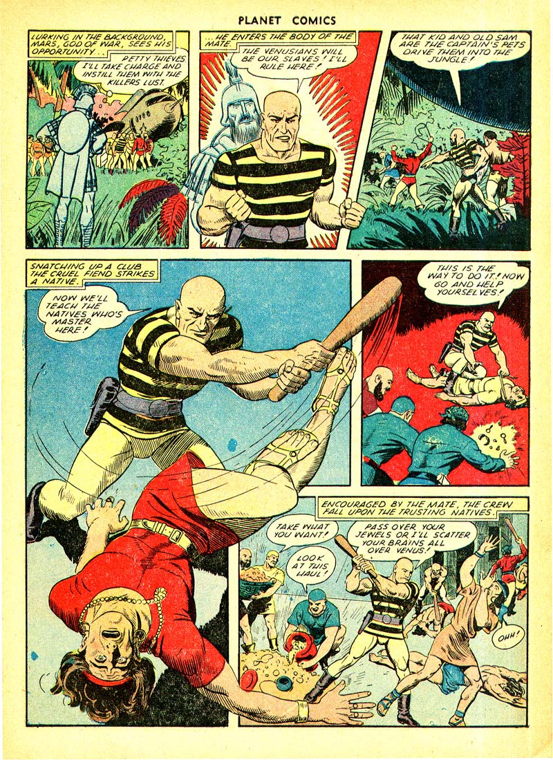 Planet Comics #66 (Fiction House), page 7. Public domain (US).
