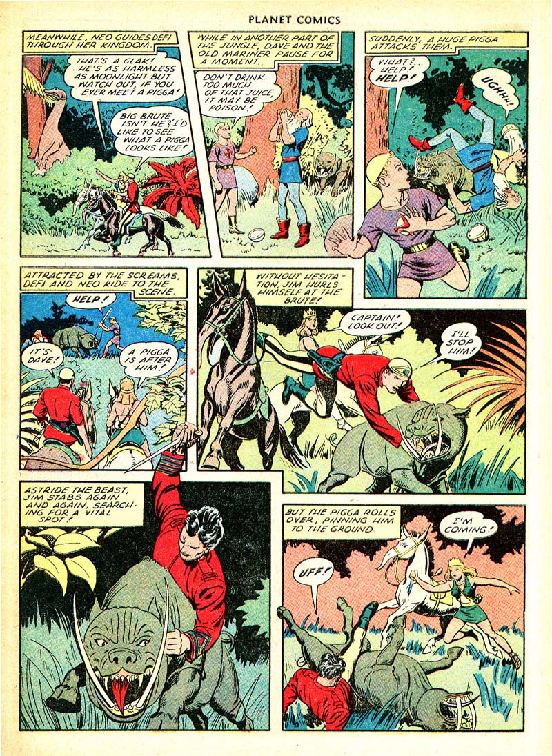 Planet Comics #66 (Fiction House), page 8. Public domain (US).