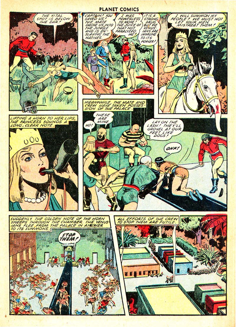 Planet Comics #66 (Fiction House), page 9. Public domain (US).
