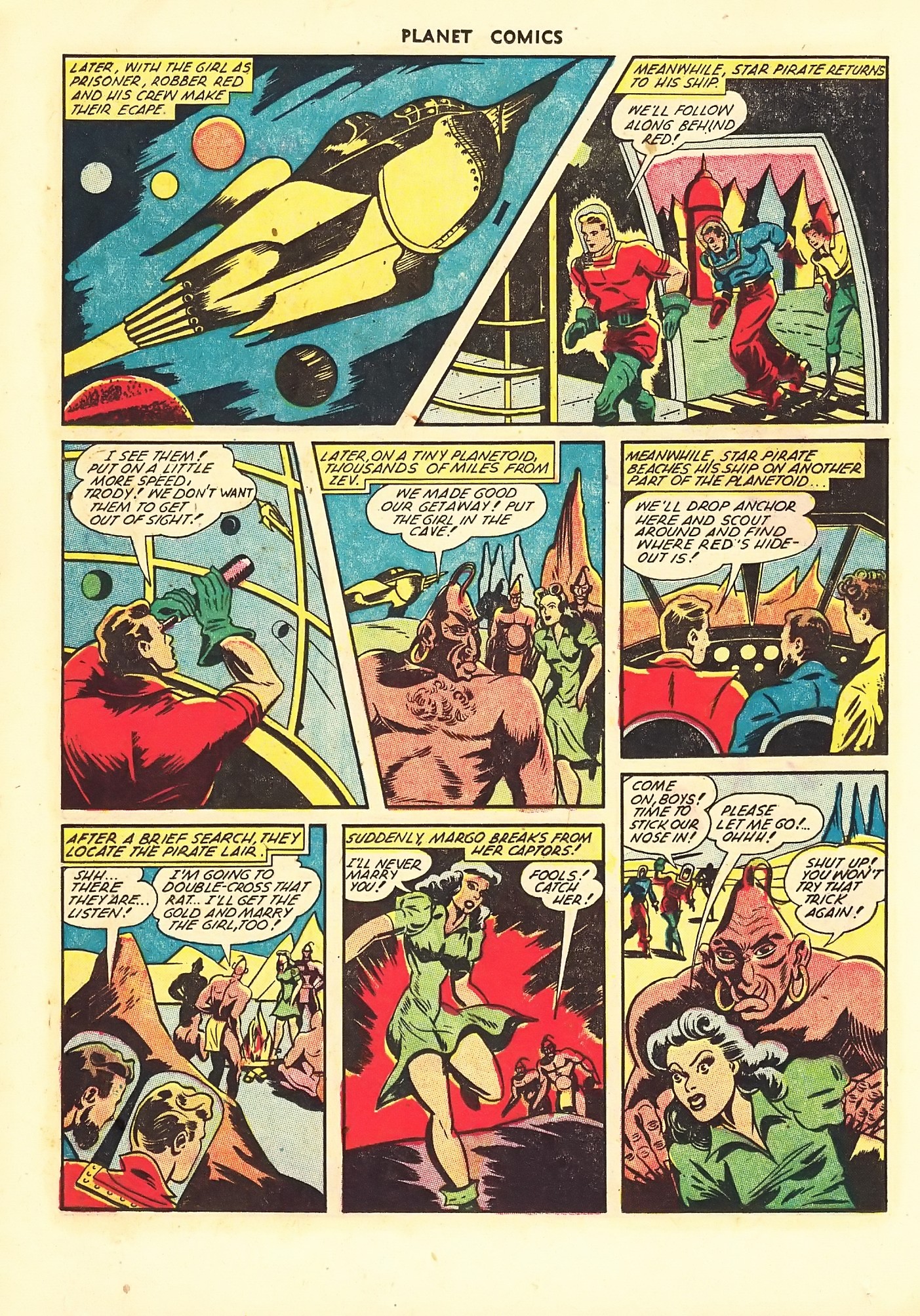 Planet Comics #67 (Fiction House), page 14. Public domain (US).