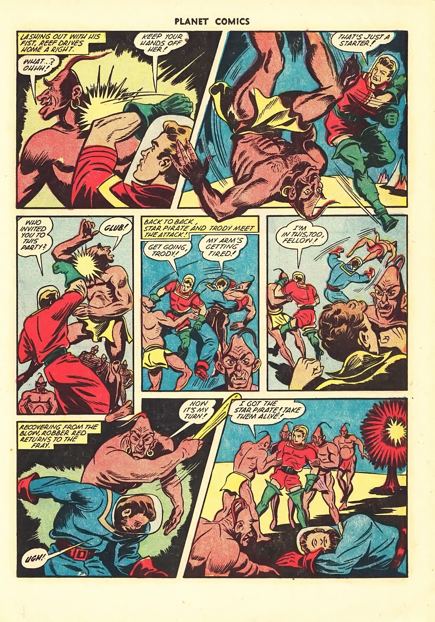 Planet Comics #67 (Fiction House), page 15. Public domain (US).