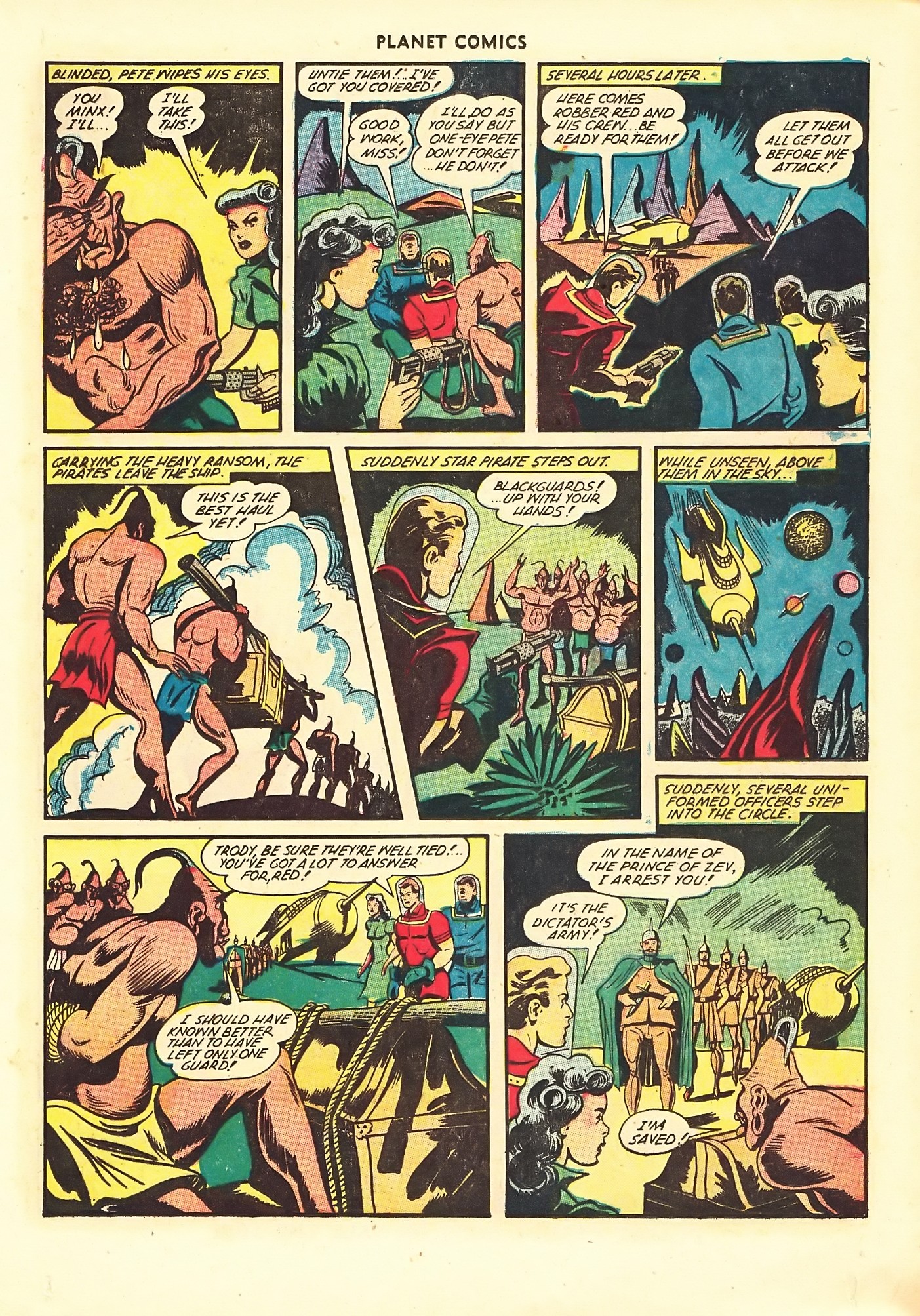 Planet Comics #67 (Fiction House), page 17. Public domain (US).