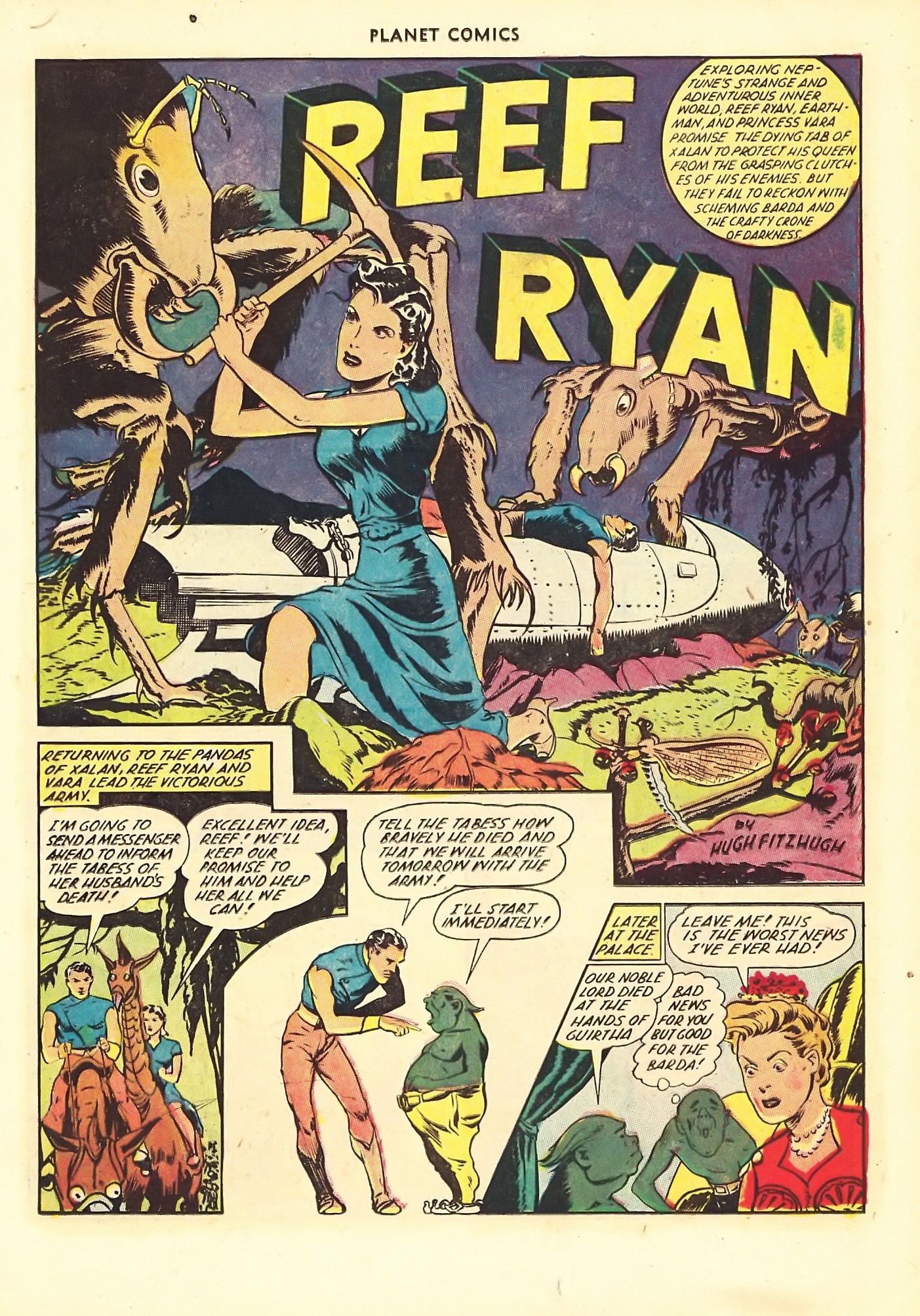 Planet Comics #67 (Fiction House), page 19. Public domain (US).