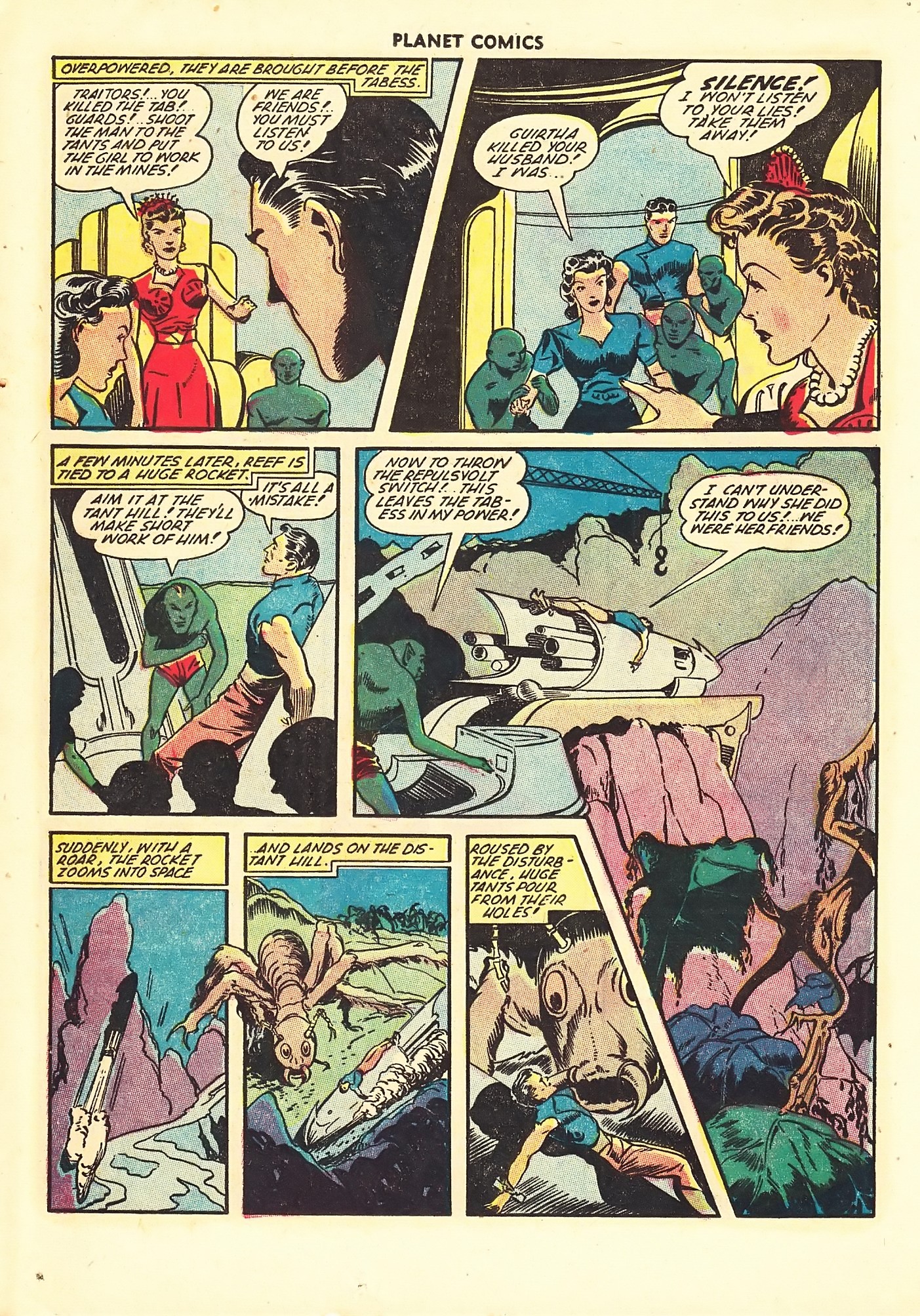 Planet Comics #67 (Fiction House), page 22. Public domain (US).