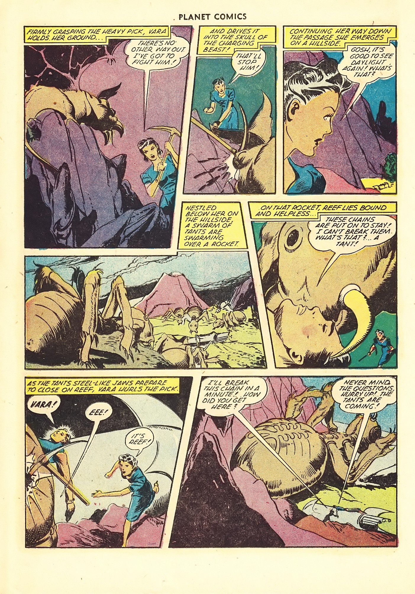 Planet Comics #67 (Fiction House), page 24. Public domain (US).