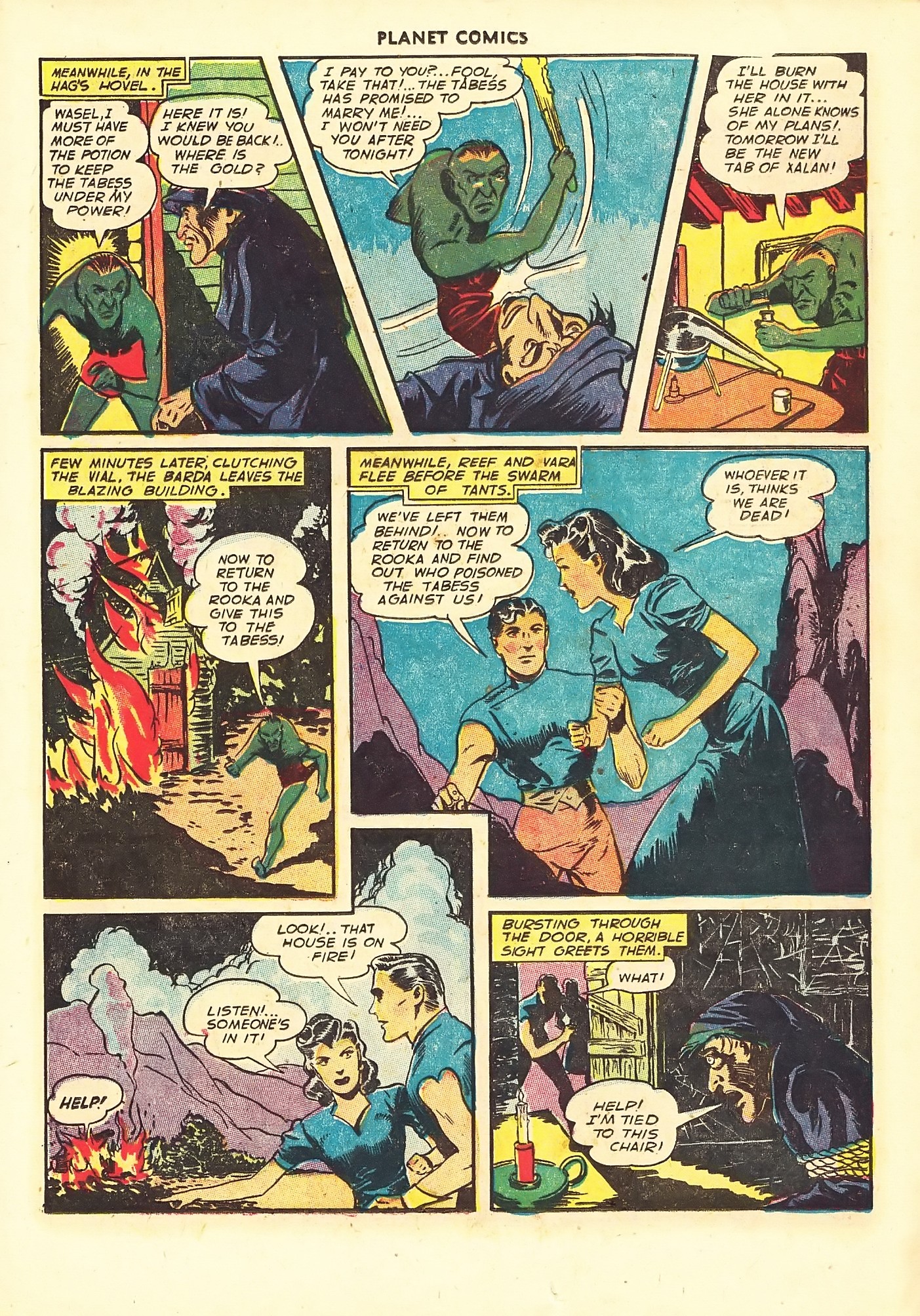 Planet Comics #67 (Fiction House), page 25. Public domain (US).