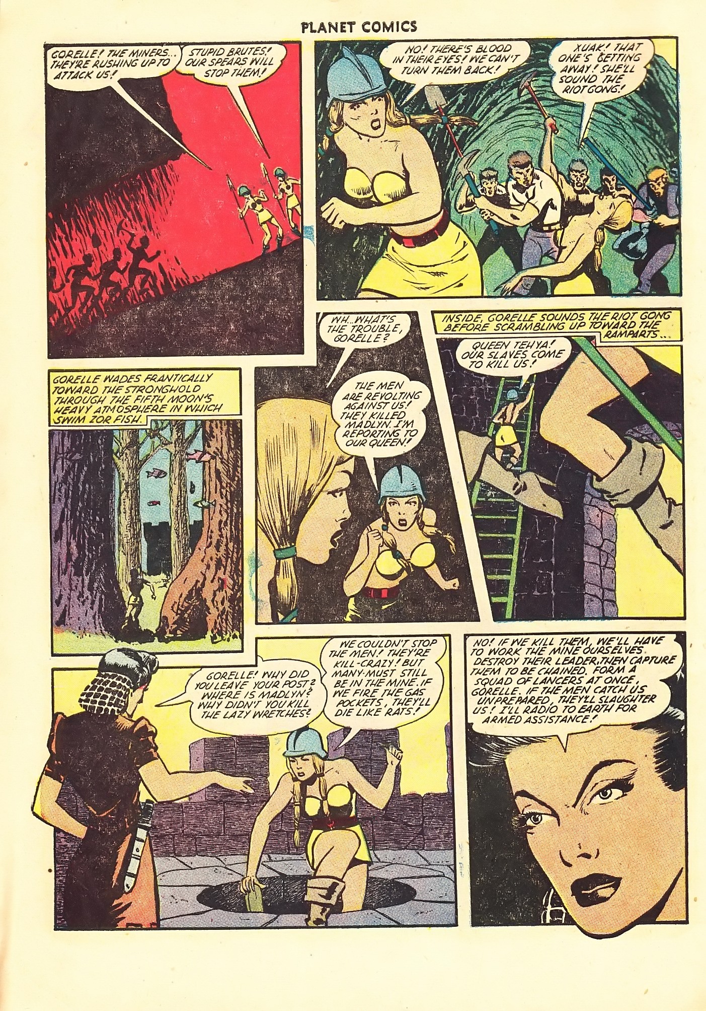 Planet Comics #67 (Fiction House), page 4. Public domain (US).