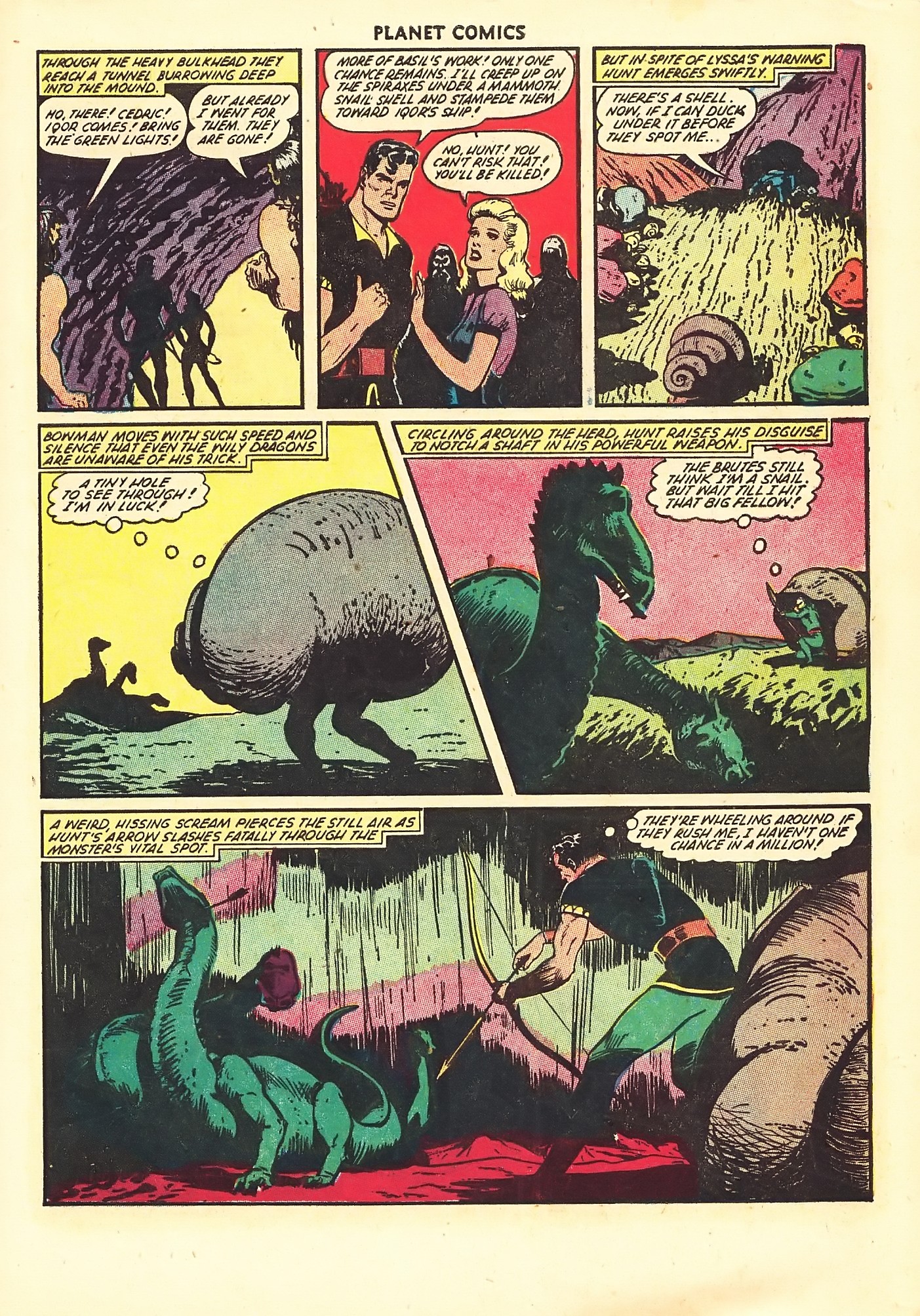 Planet Comics #67 (Fiction House), page 31. Public domain (US).