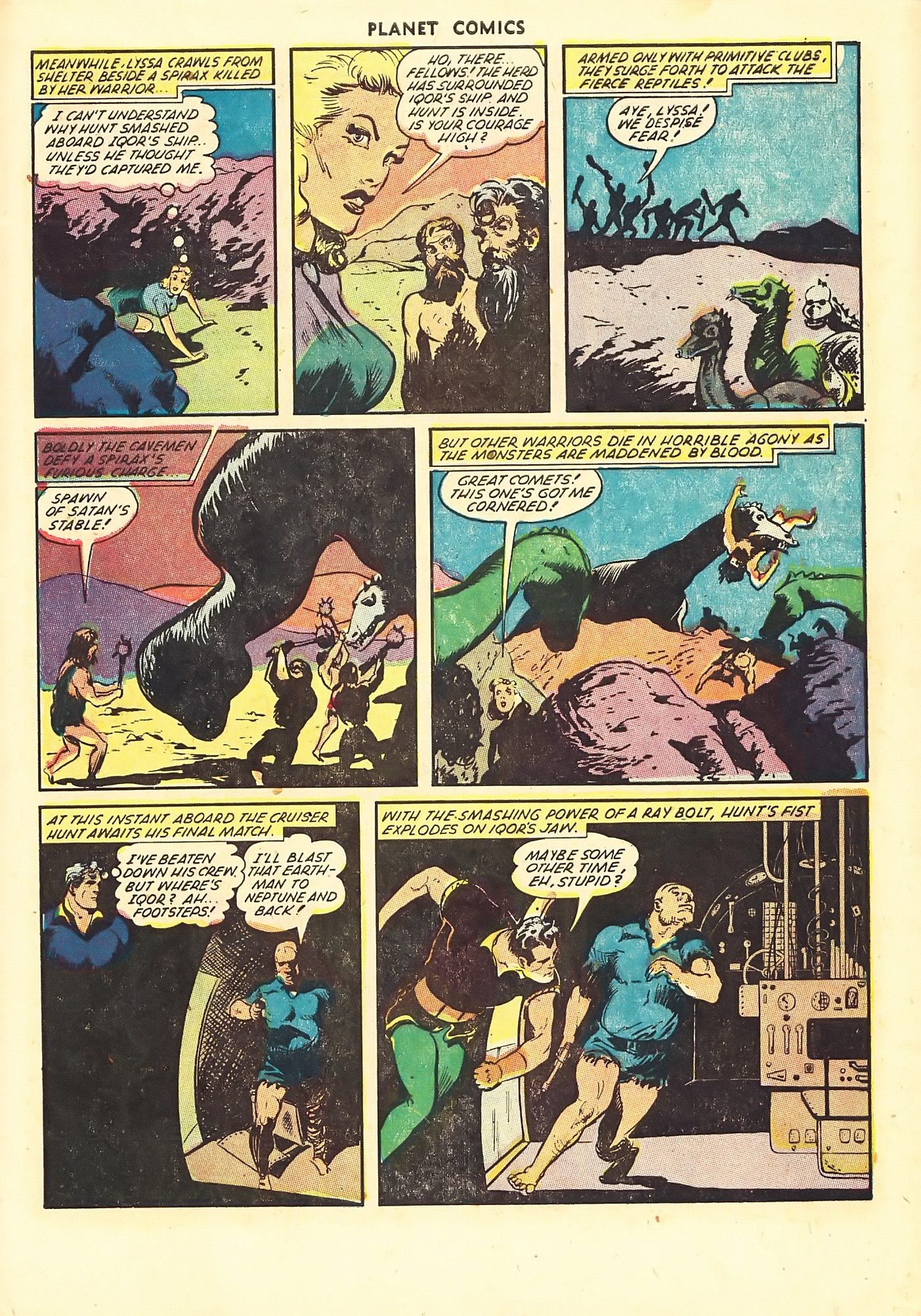 Planet Comics #67 (Fiction House), page 33. Public domain (US).