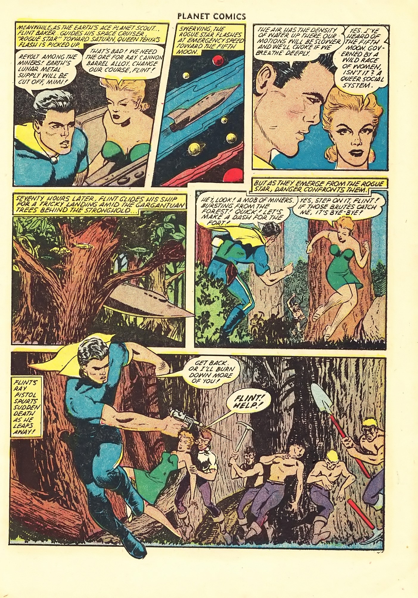 Planet Comics #67 (Fiction House), page 5. Public domain (US).