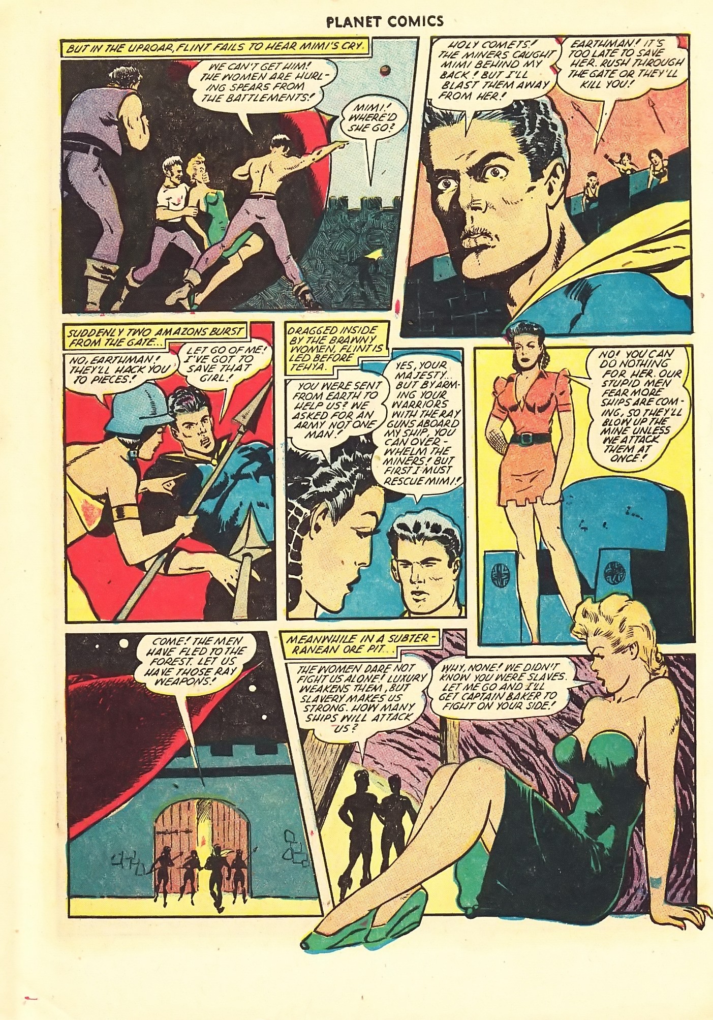 Planet Comics #67 (Fiction House), page 6. Public domain (US).