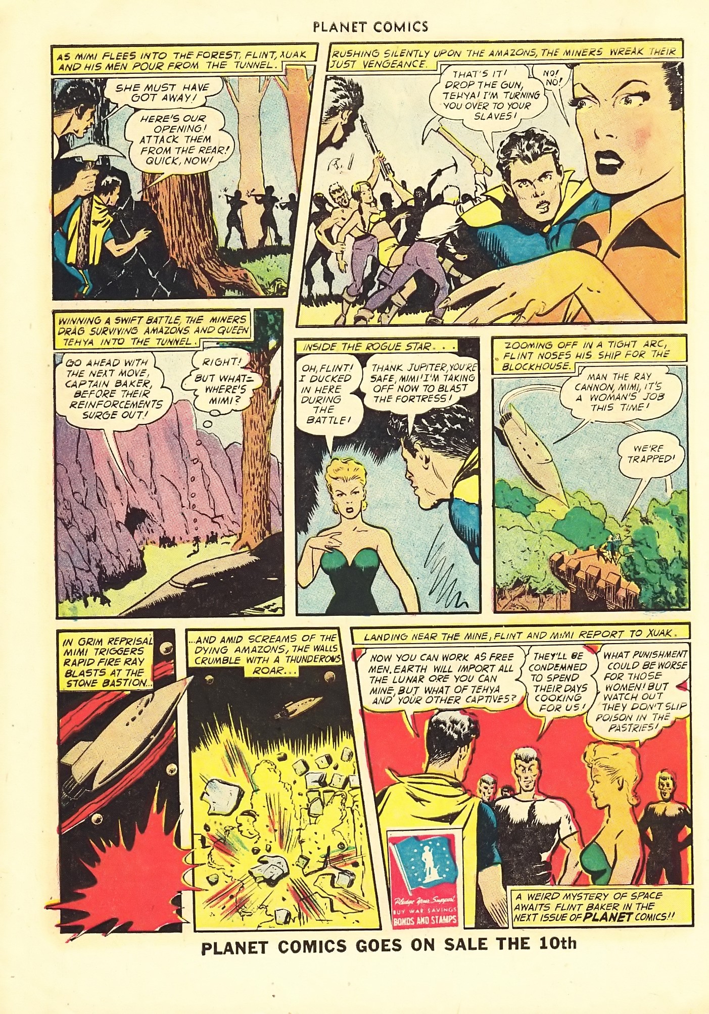 Planet Comics #67 (Fiction House), page 10. Public domain (US).