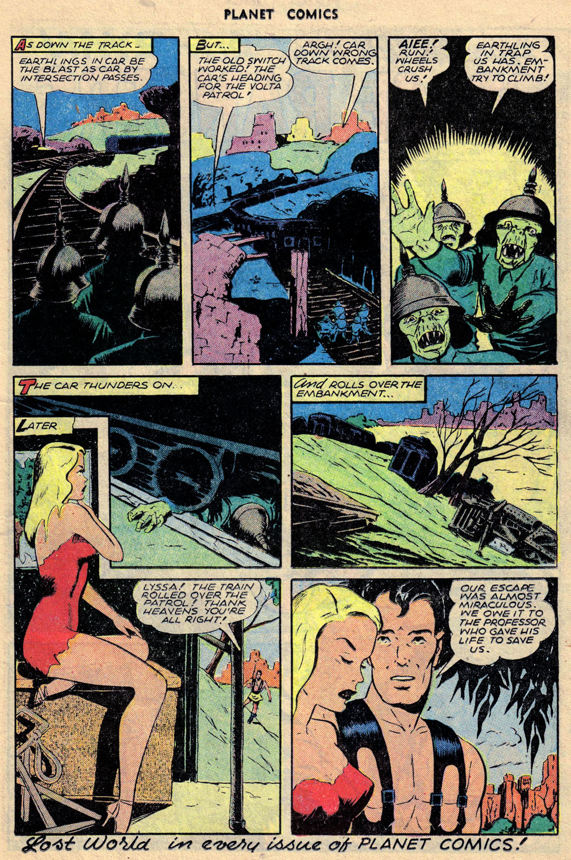 Planet Comics #68 (Fiction House), page 11. Public domain (US).