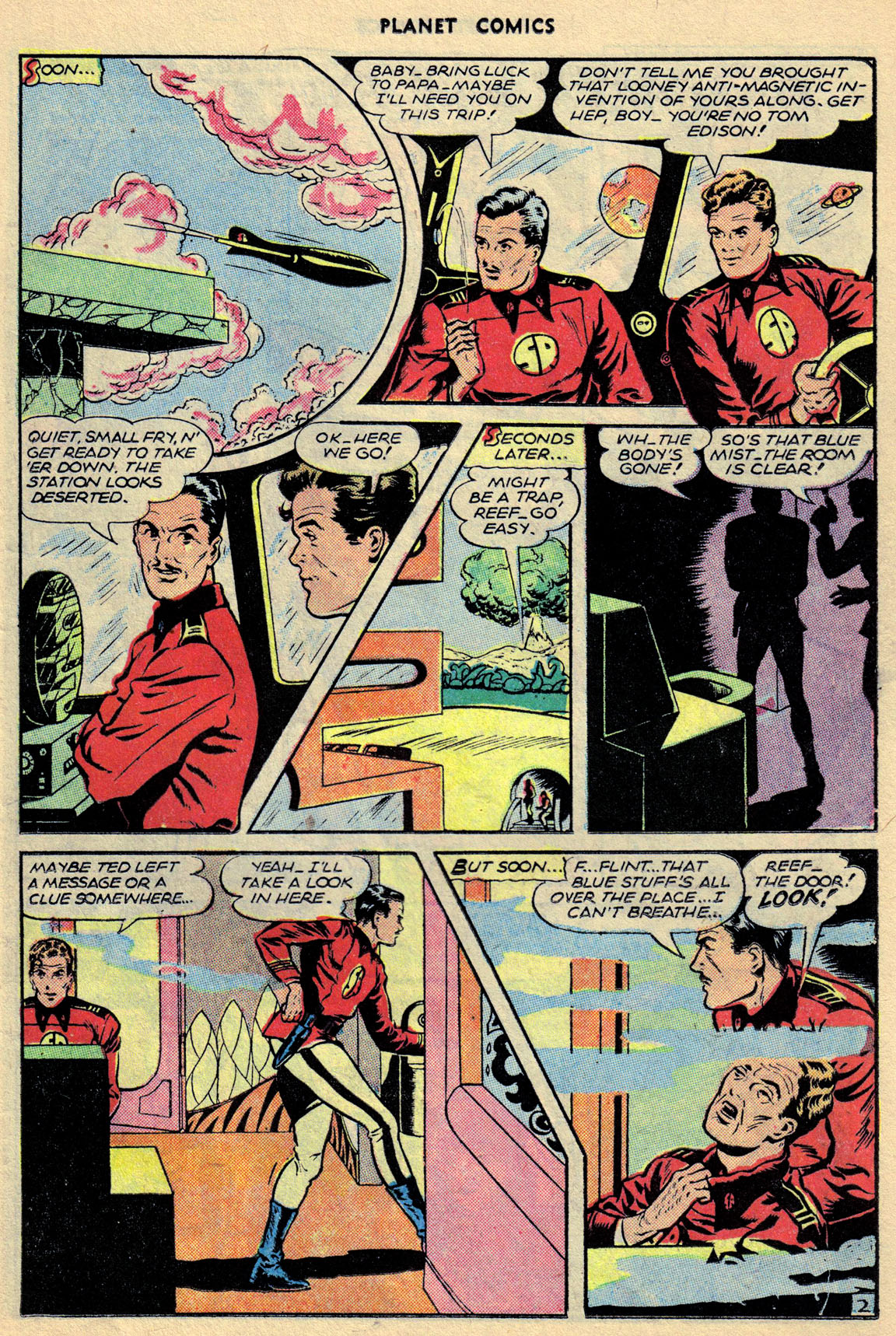 Planet Comics #68 (Fiction House), page 13. Public domain (US).