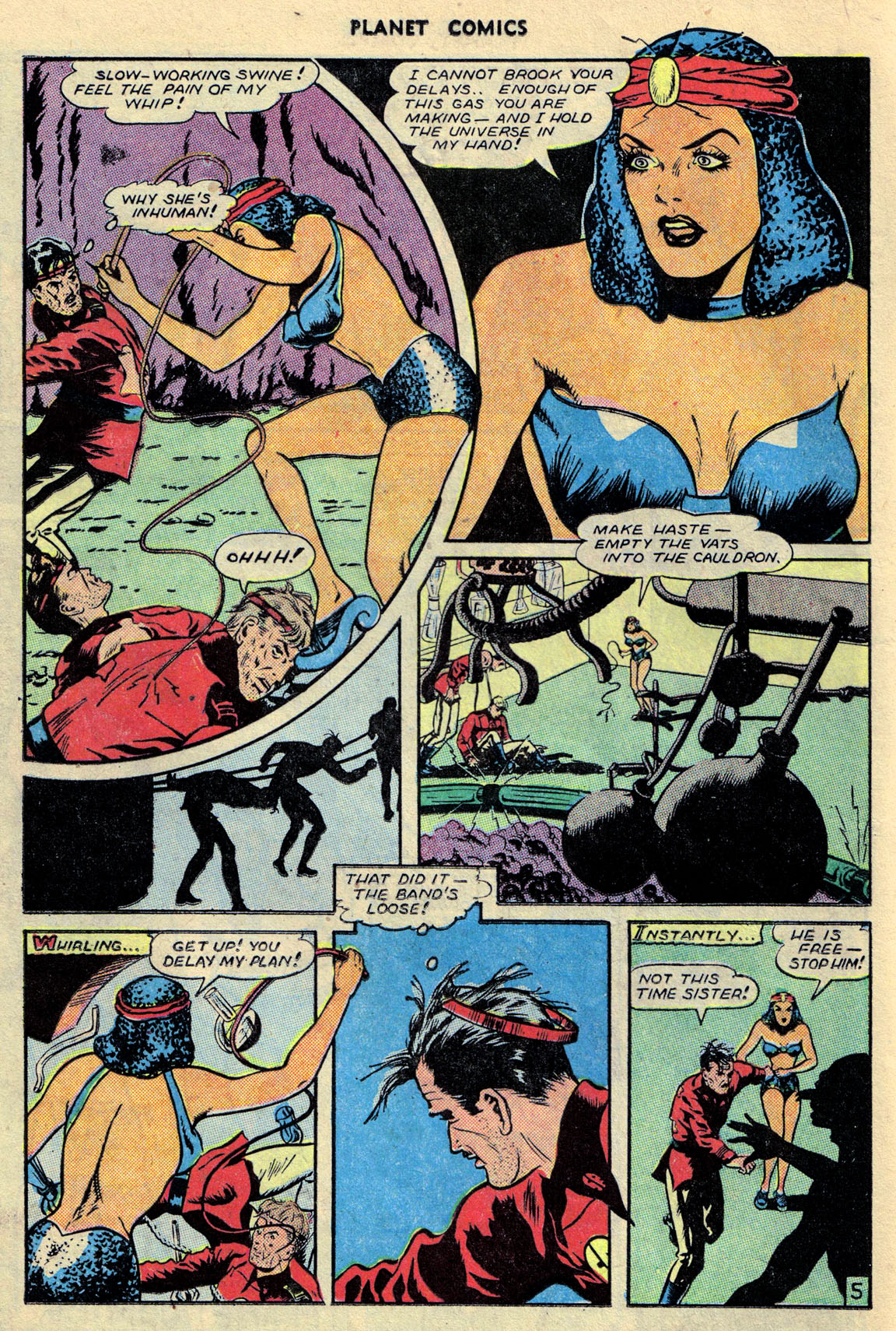 Planet Comics #68 (Fiction House), page 16. Public domain (US).