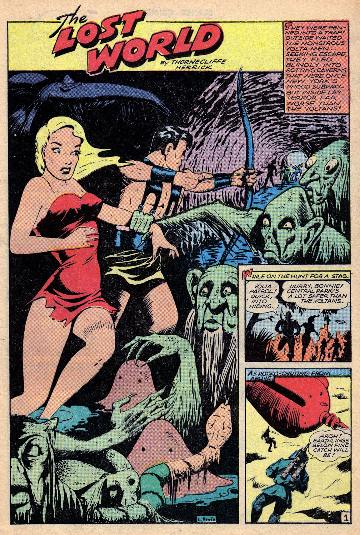 Planet Comics #68 (Fiction House), page 3. Public domain (US).
