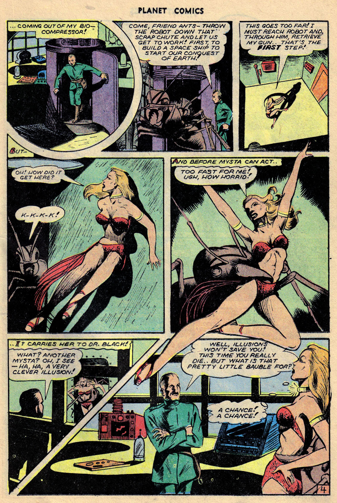 Planet Comics #68 (Fiction House), page 21. Public domain (US).