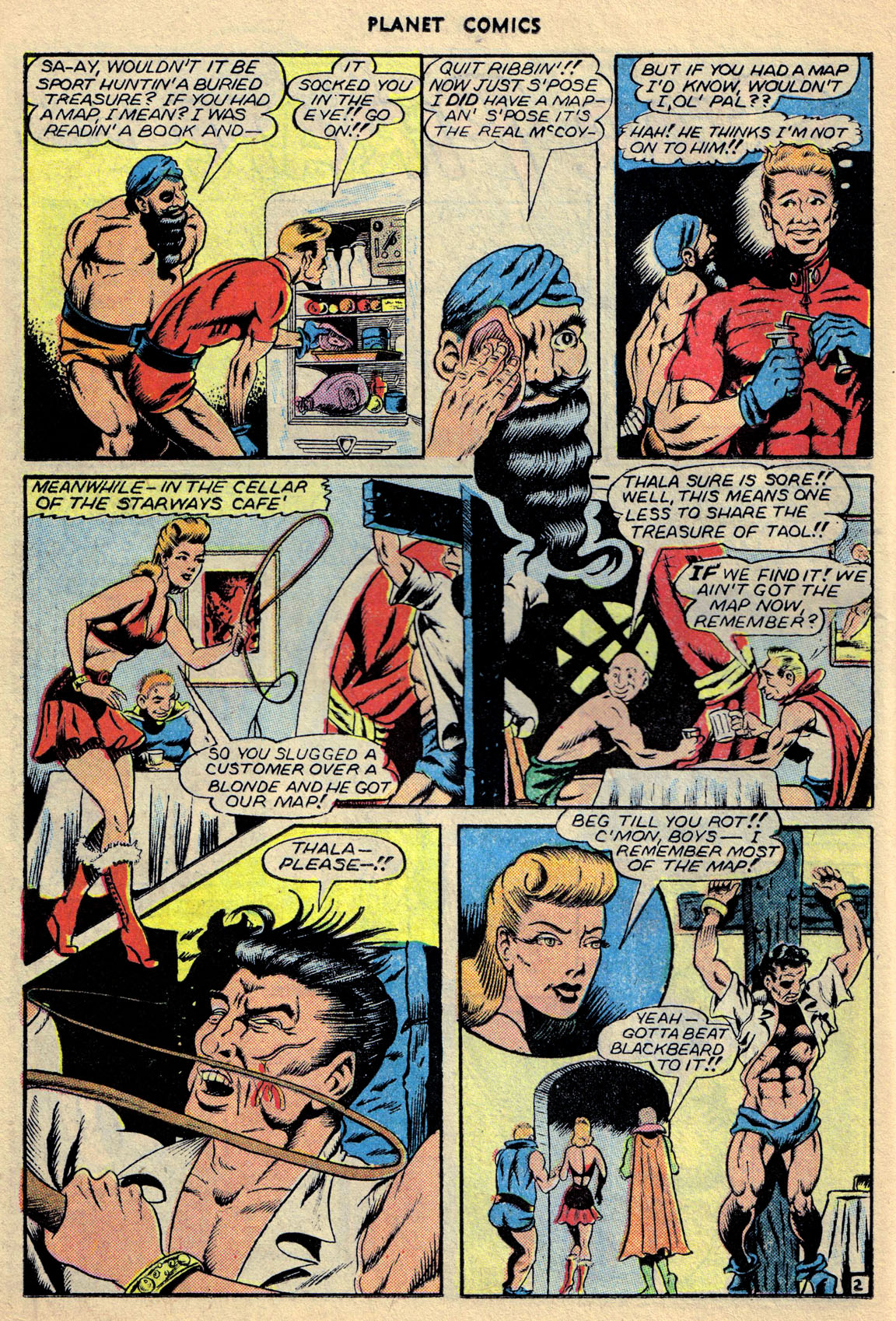 Planet Comics #68 (Fiction House), page 24. Public domain (US).