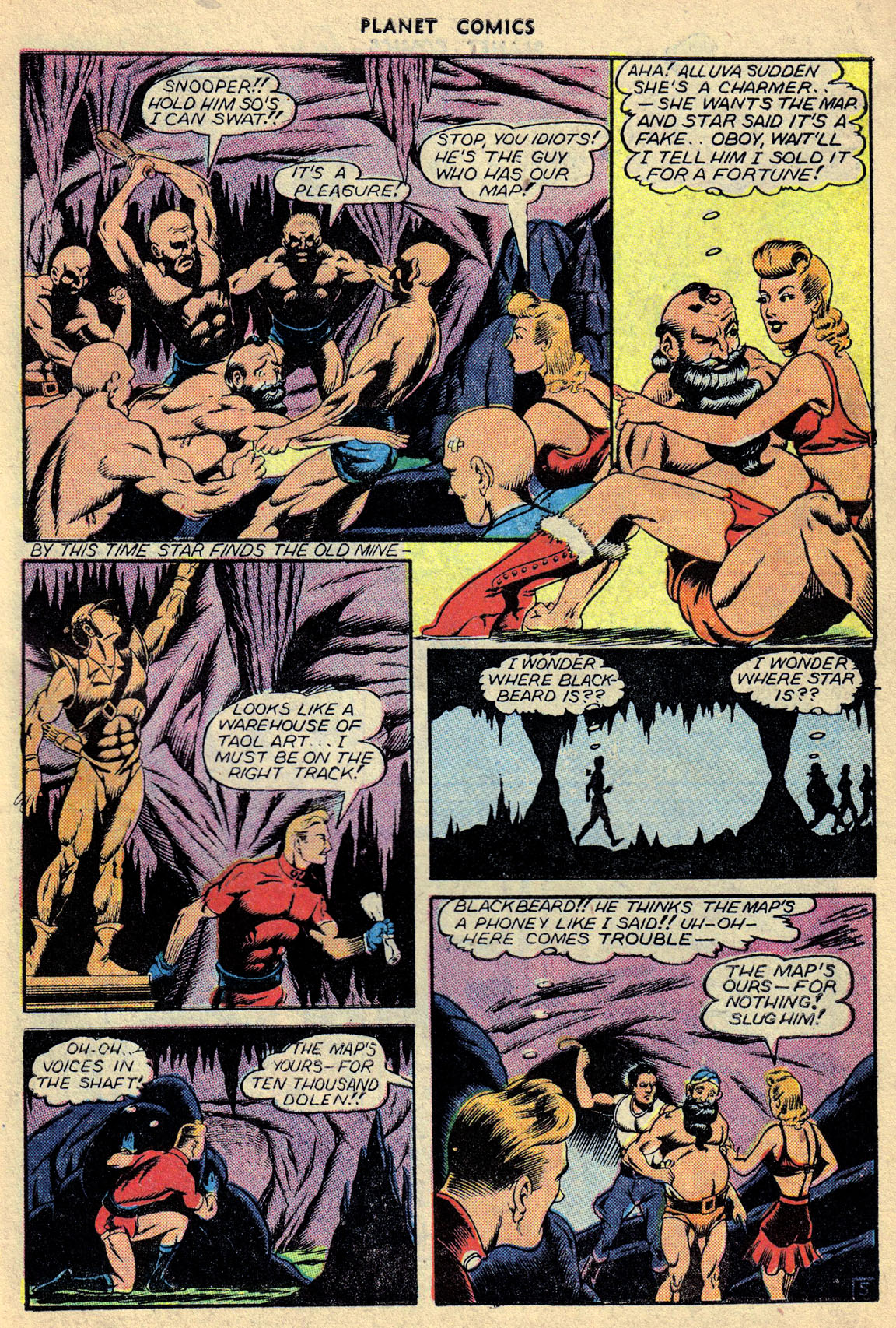 Planet Comics #68 (Fiction House), page 27. Public domain (US).
