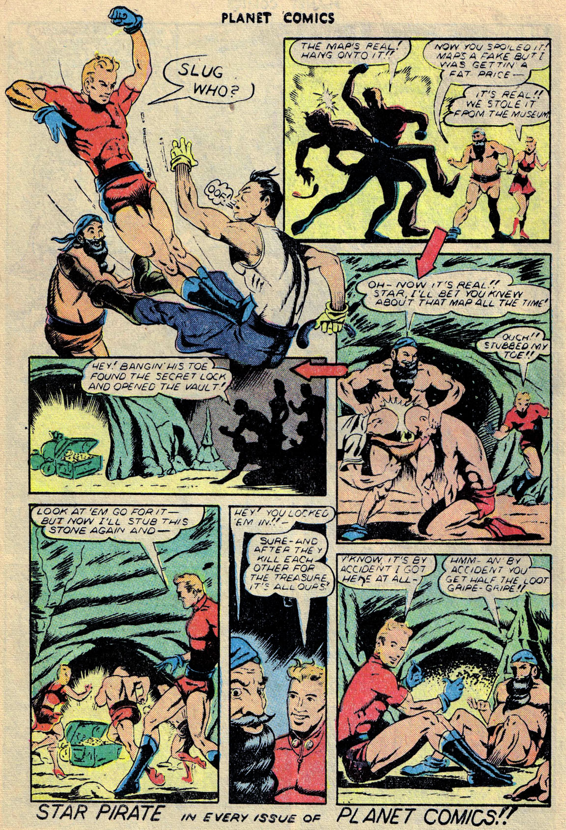 Planet Comics #68 (Fiction House), page 28. Public domain (US).