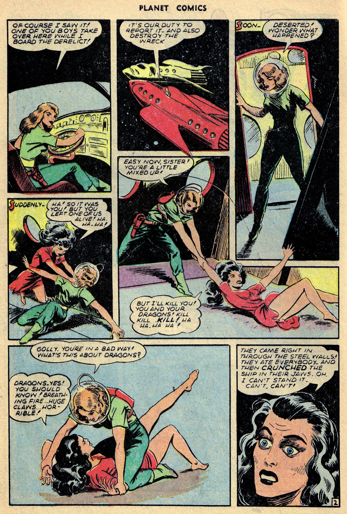 Planet Comics #68 (Fiction House), page 30. Public domain (US).