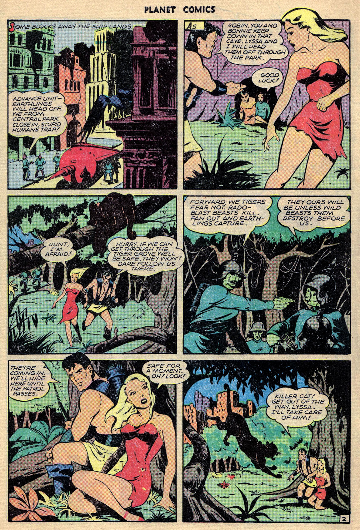 Planet Comics #68 (Fiction House), page 4. Public domain (US).