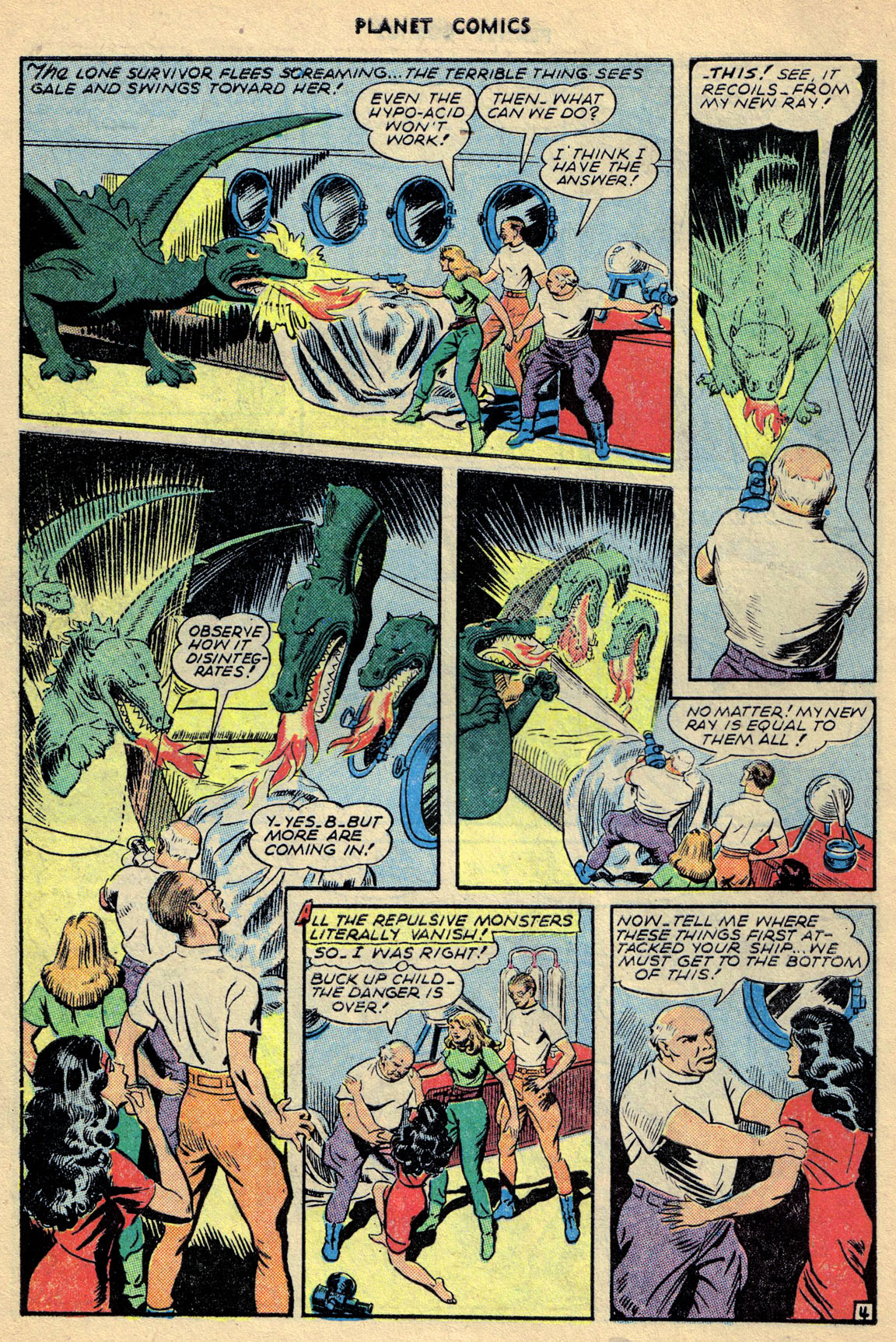 Planet Comics #68 (Fiction House), page 32. Public domain (US).