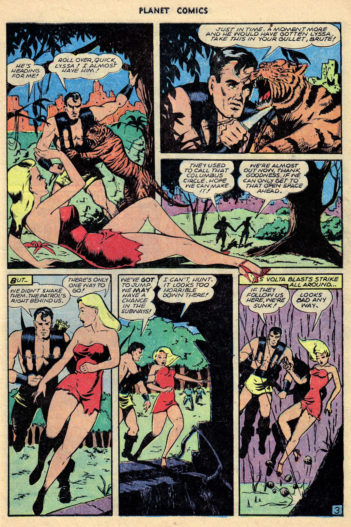 Planet Comics #68 (Fiction House), page 5. Public domain (US).