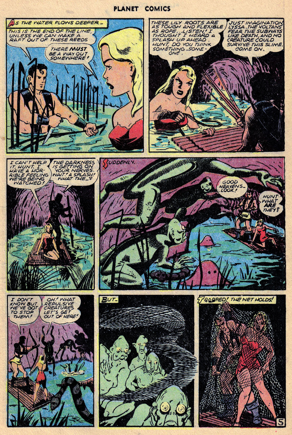 Planet Comics #68 (Fiction House), page 7. Public domain (US).