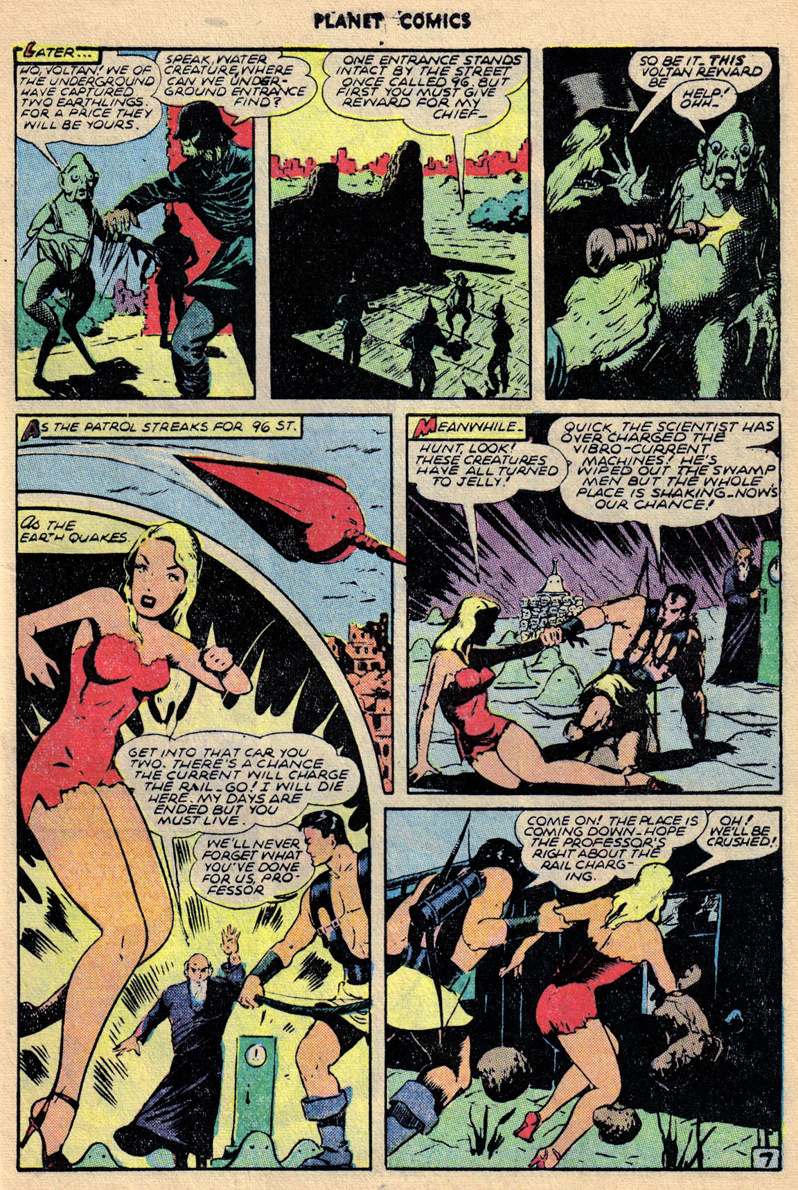 Planet Comics #68 (Fiction House), page 9. Public domain (US).