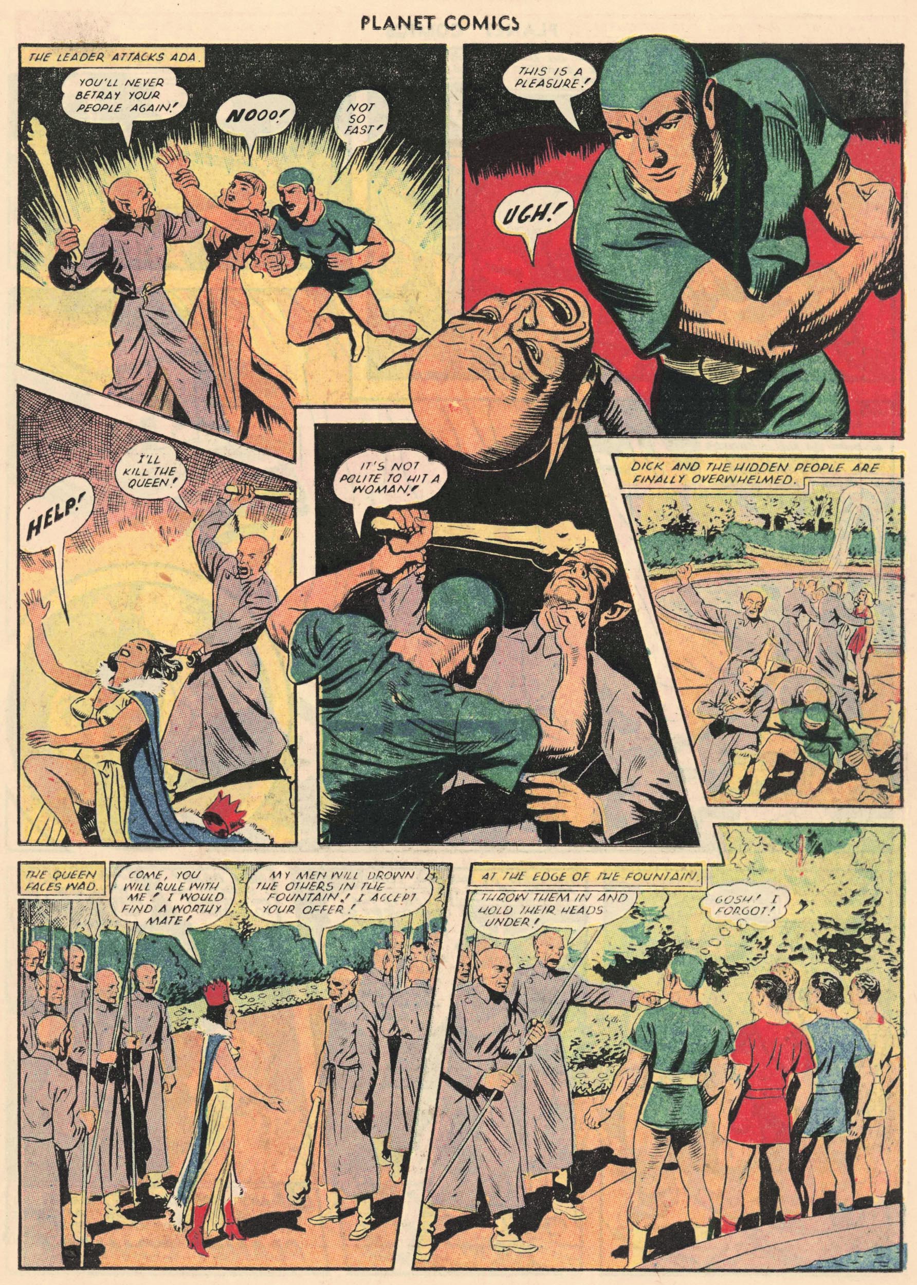 Planet Comics #69 (Fiction House), page 11. Public domain (US).