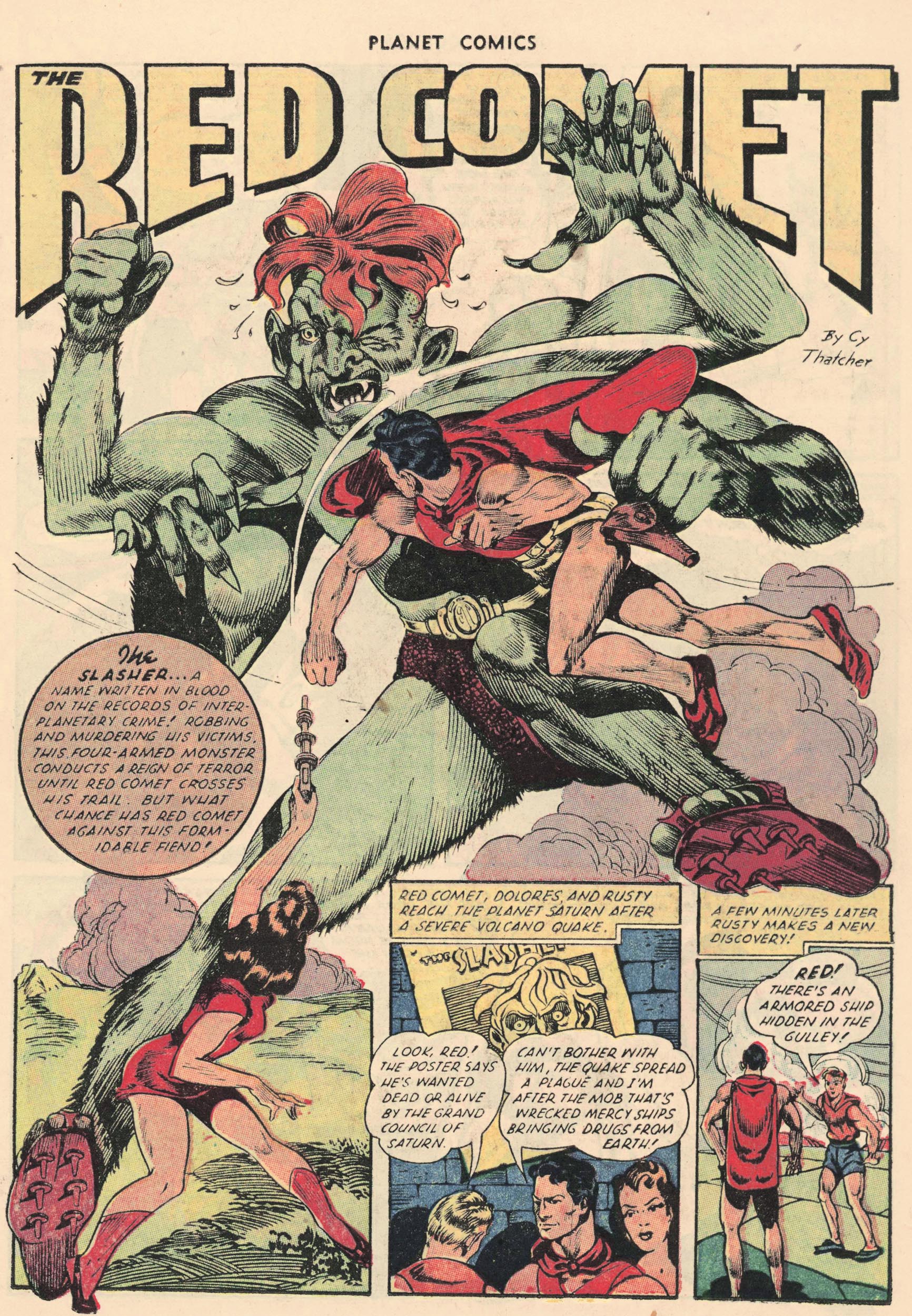 Planet Comics #69 (Fiction House), page 13. Public domain (US).