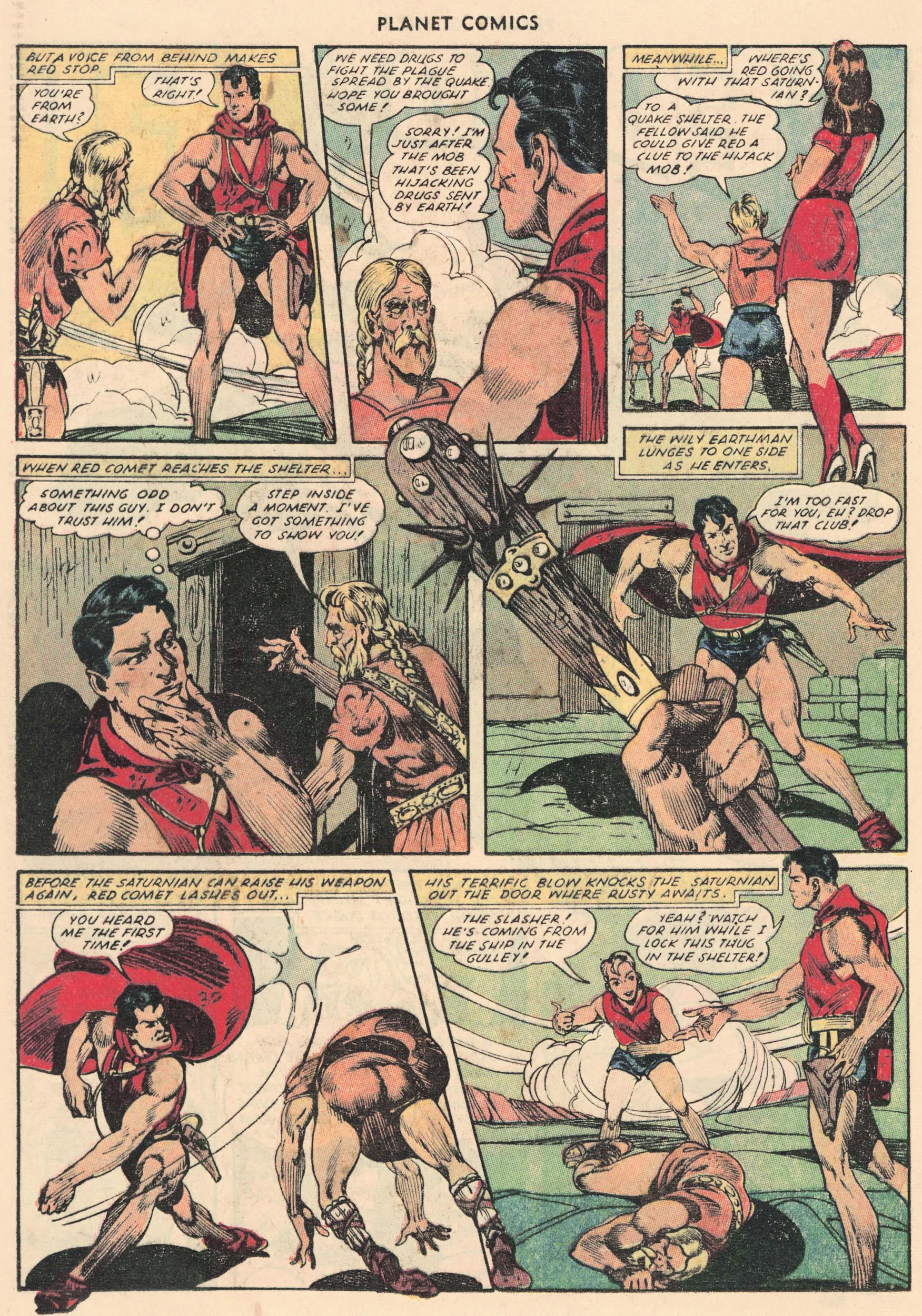 Planet Comics #69 (Fiction House), page 14. Public domain (US).