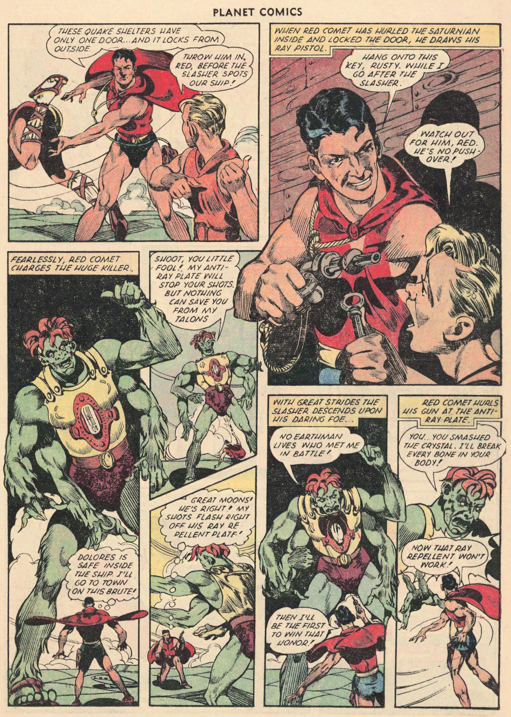 Planet Comics #69 (Fiction House), page 15. Public domain (US).