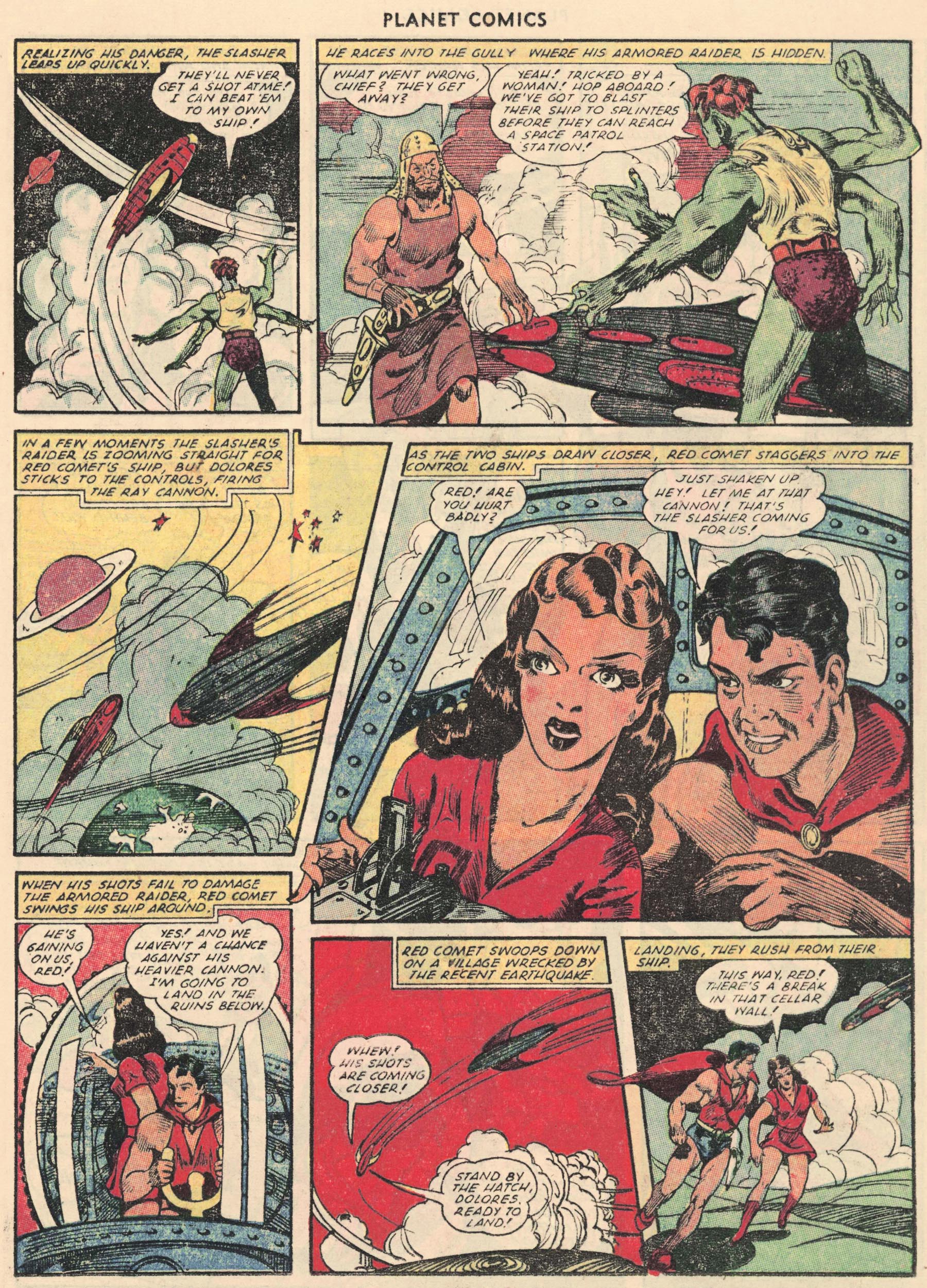 Planet Comics #69 (Fiction House), page 17. Public domain (US).