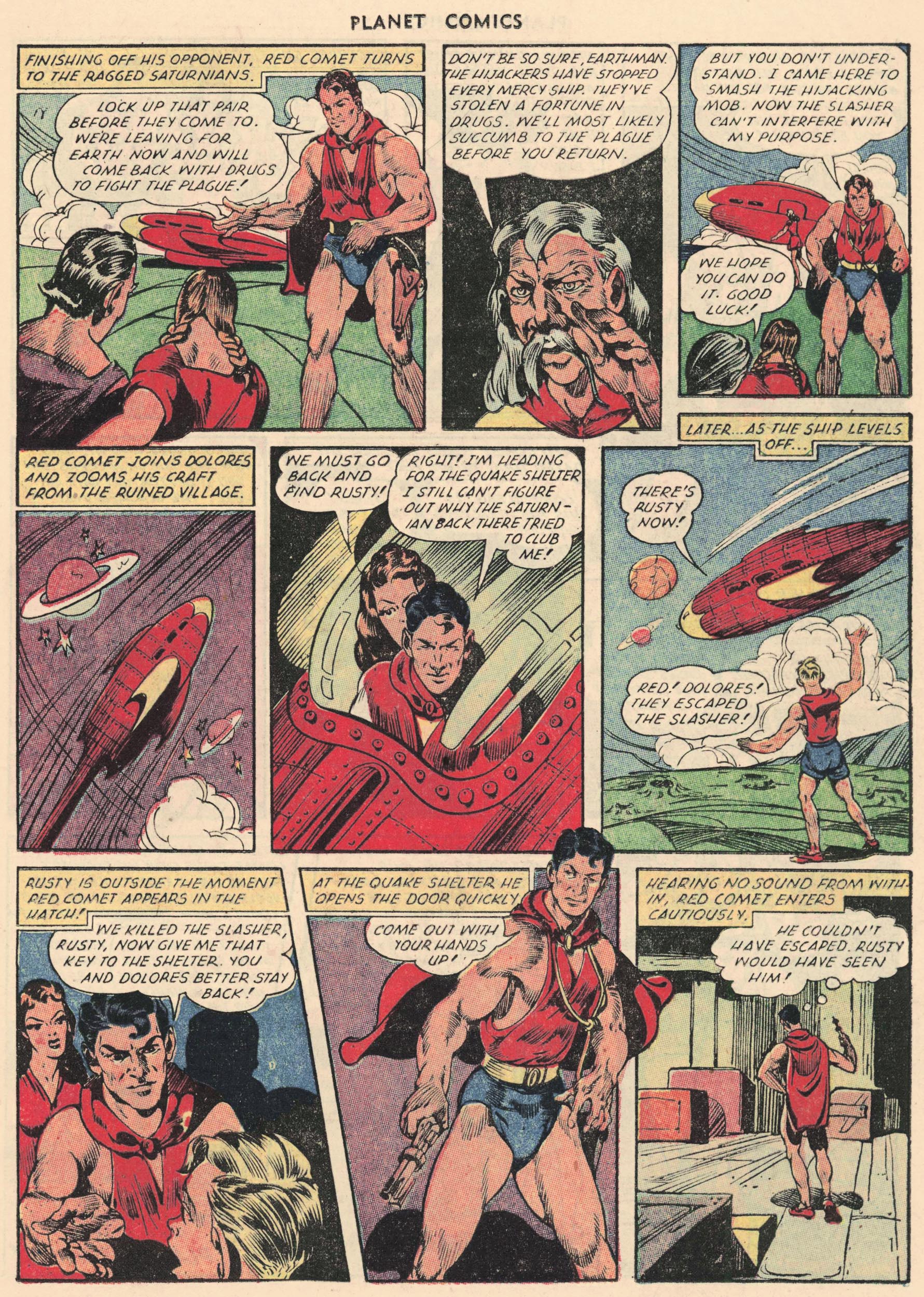 Planet Comics #69 (Fiction House), page 19. Public domain (US).
