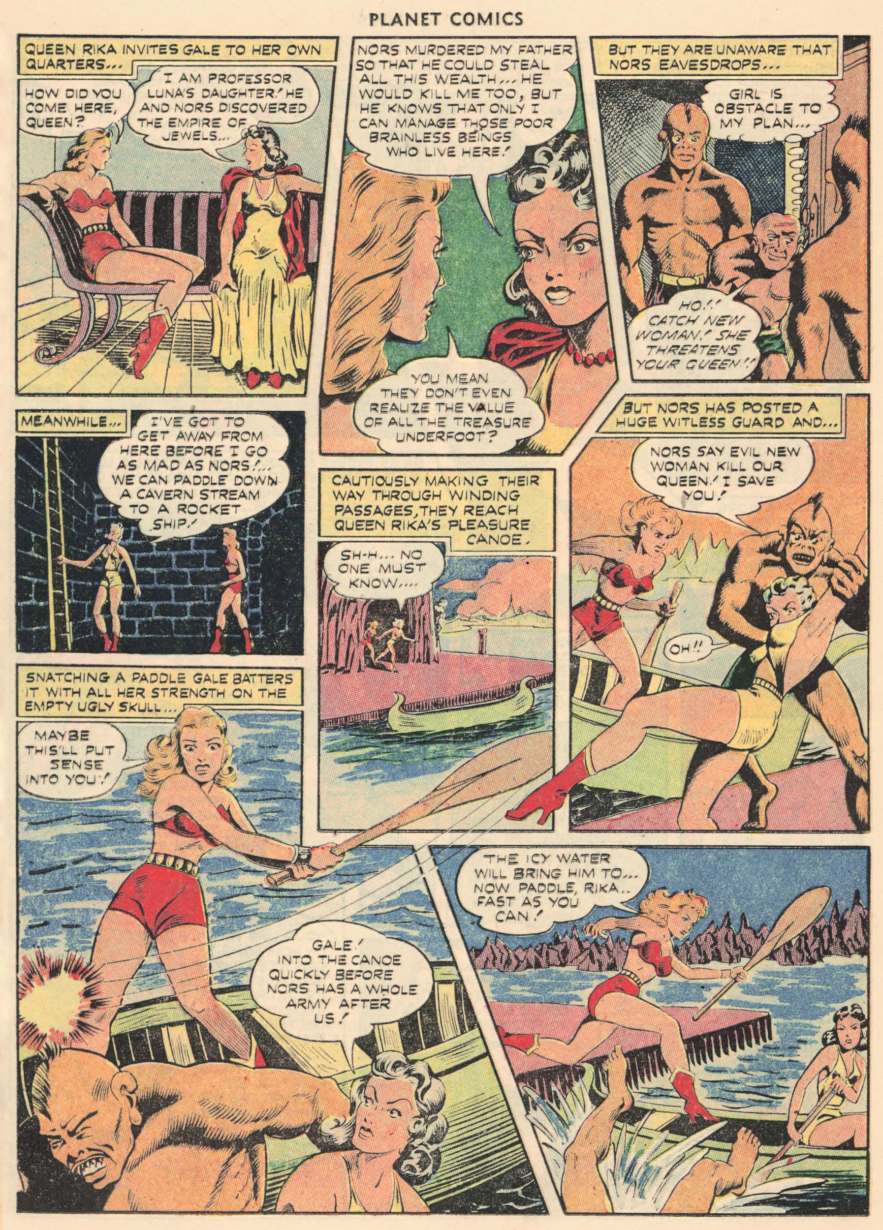 Planet Comics #69 (Fiction House), page 24. Public domain (US).