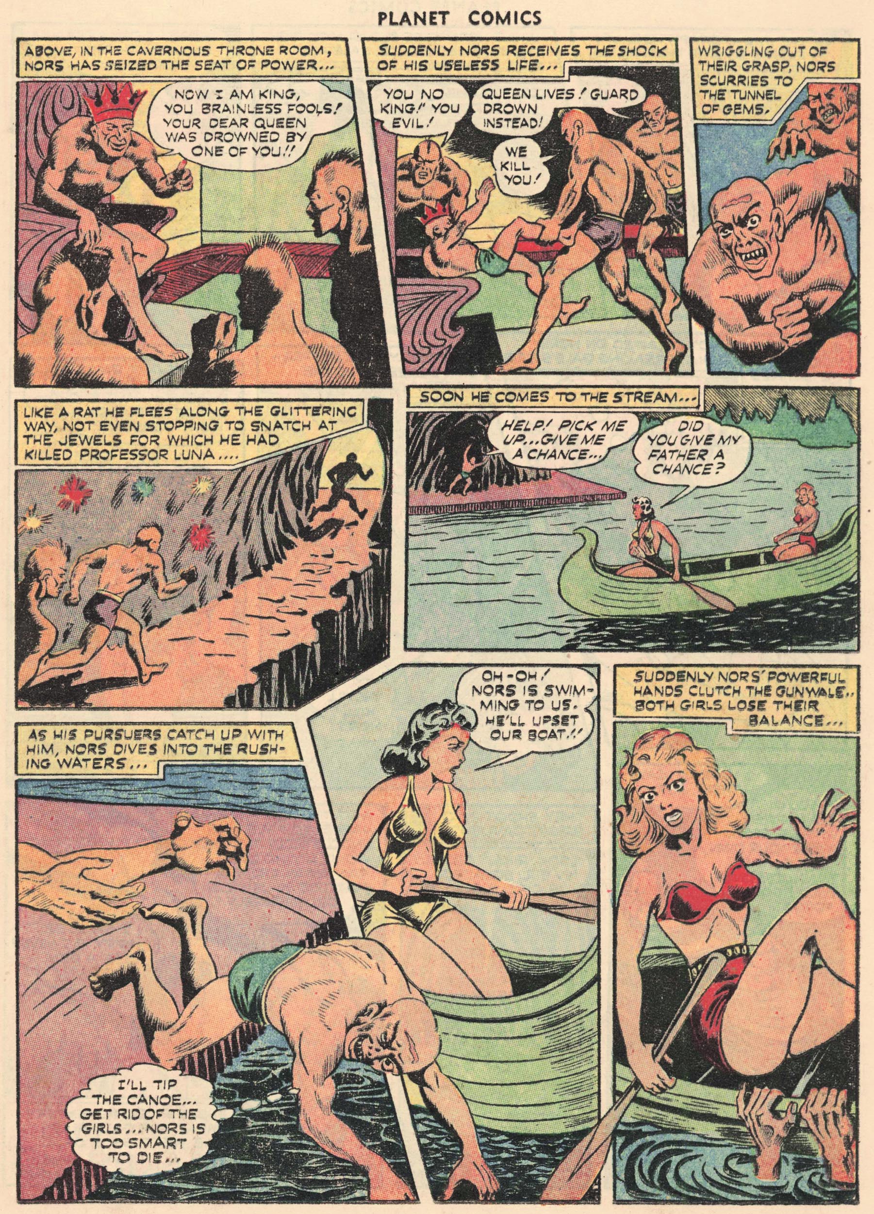 Planet Comics #69 (Fiction House), page 25. Public domain (US).