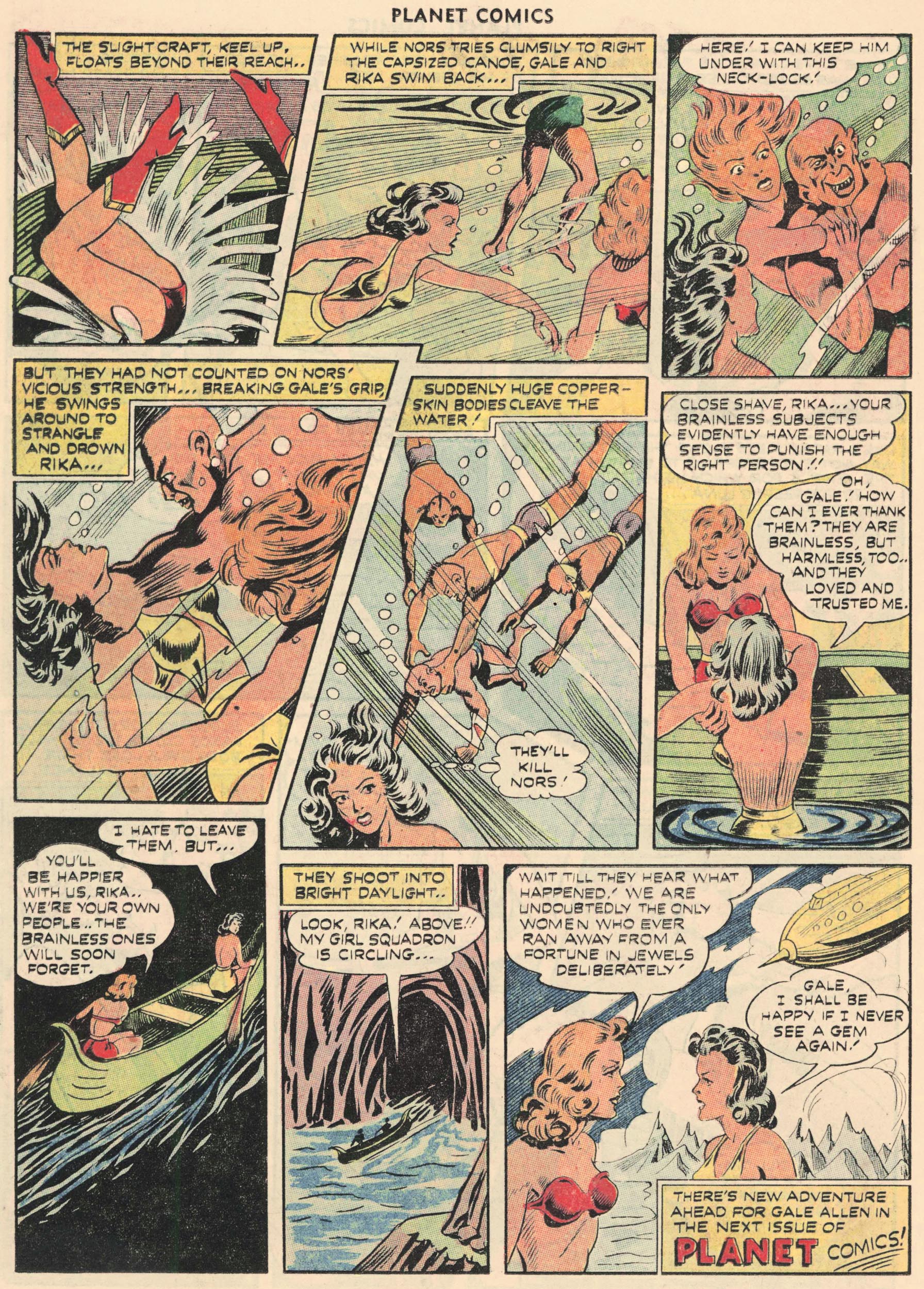 Planet Comics #69 (Fiction House), page 26. Public domain (US).