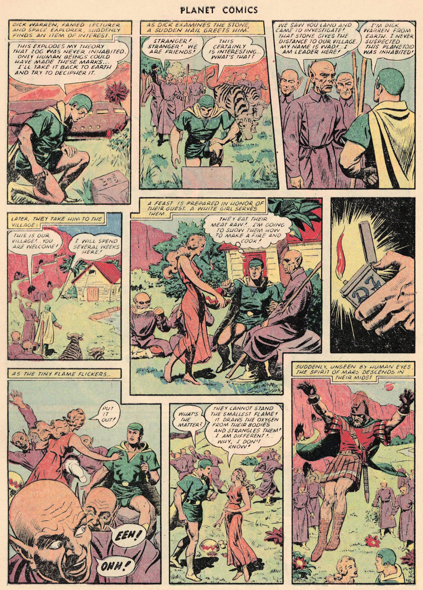 Planet Comics #69 (Fiction House), page 4. Public domain (US).