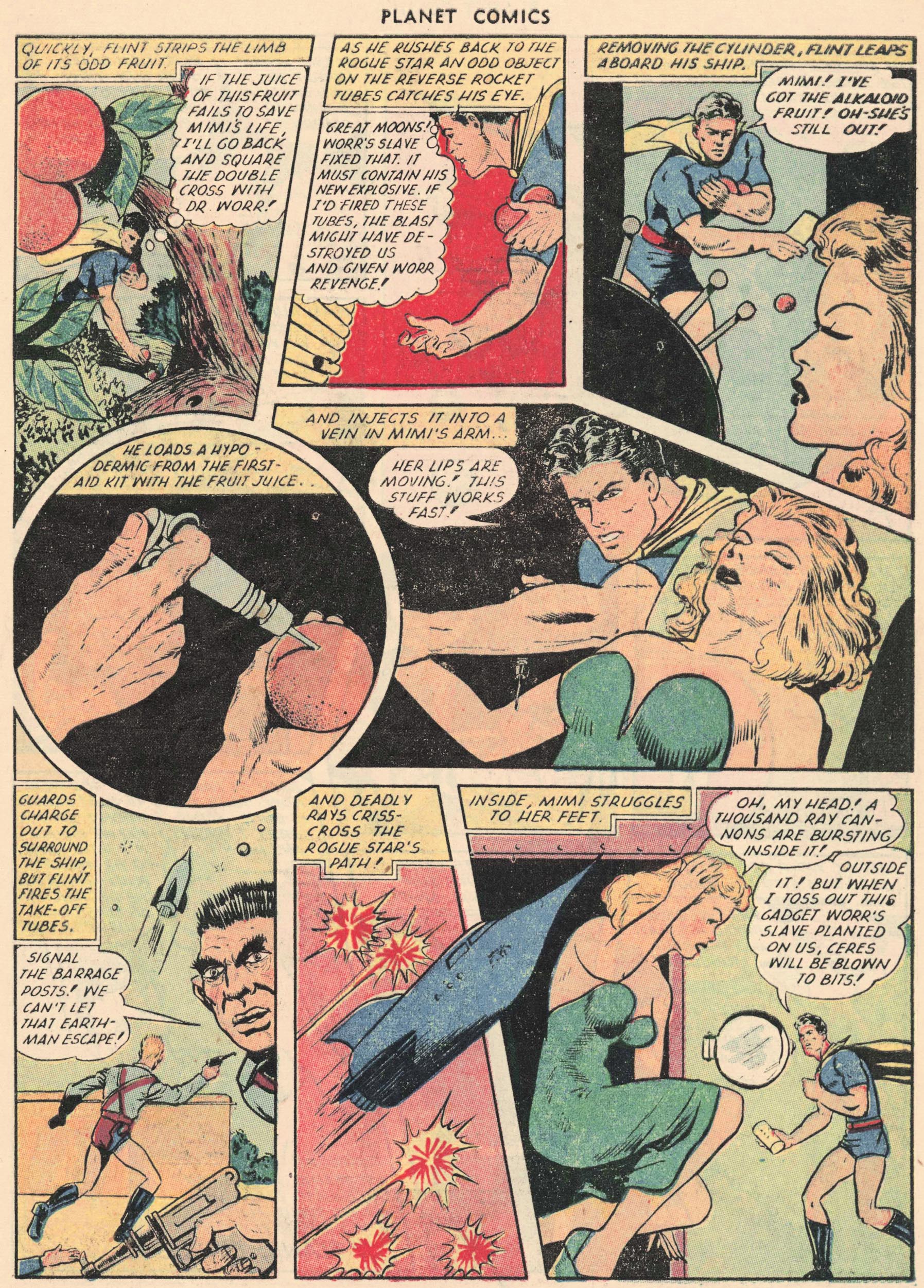 Planet Comics #69 (Fiction House), page 33. Public domain (US).