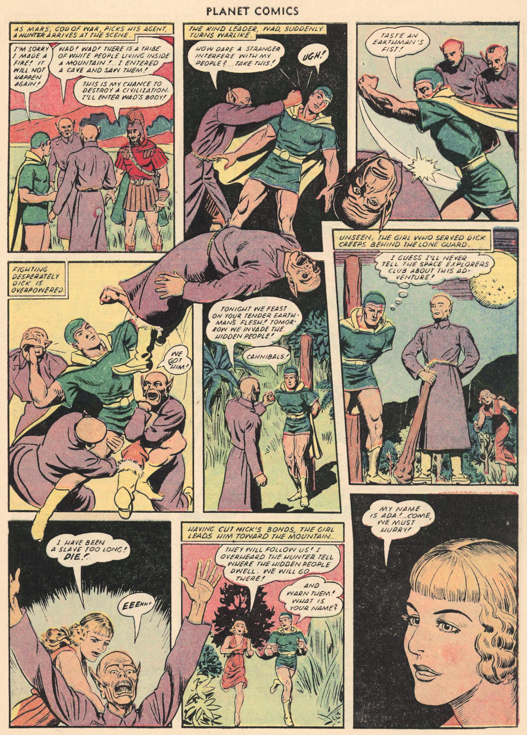 Planet Comics #69 (Fiction House), page 5. Public domain (US).