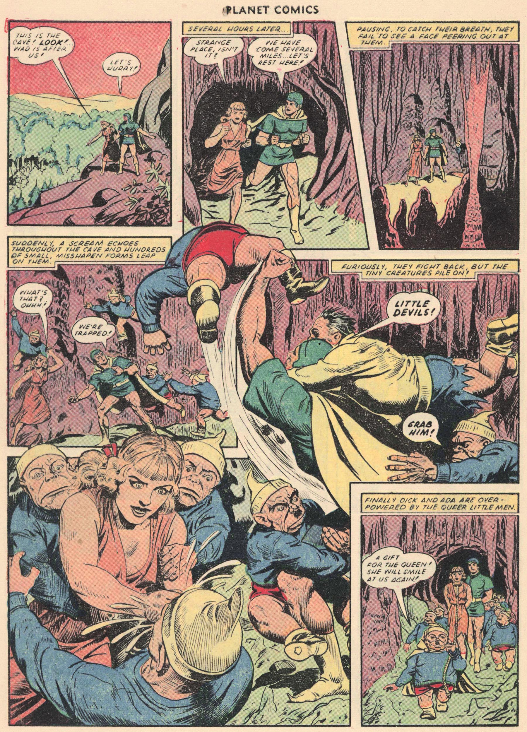 Planet Comics #69 (Fiction House), page 6. Public domain (US).