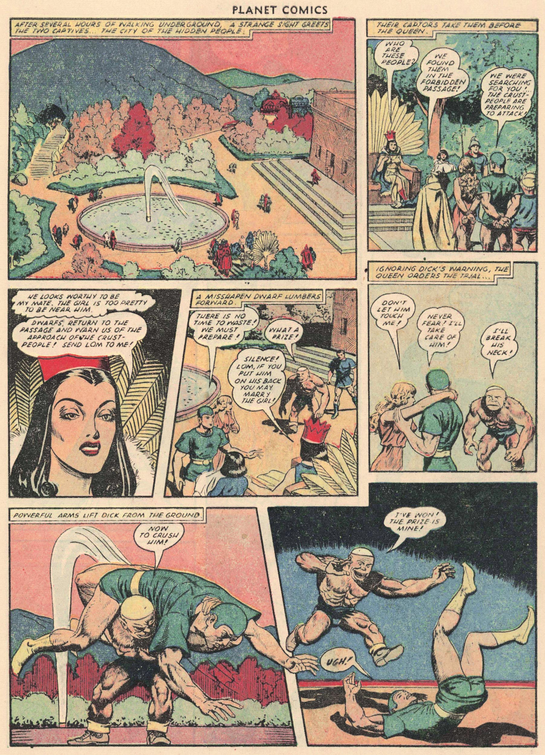Planet Comics #69 (Fiction House), page 7. Public domain (US).