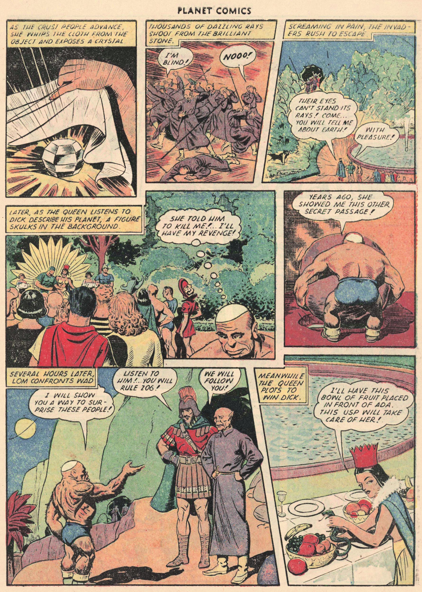 Planet Comics #69 (Fiction House), page 9. Public domain (US).