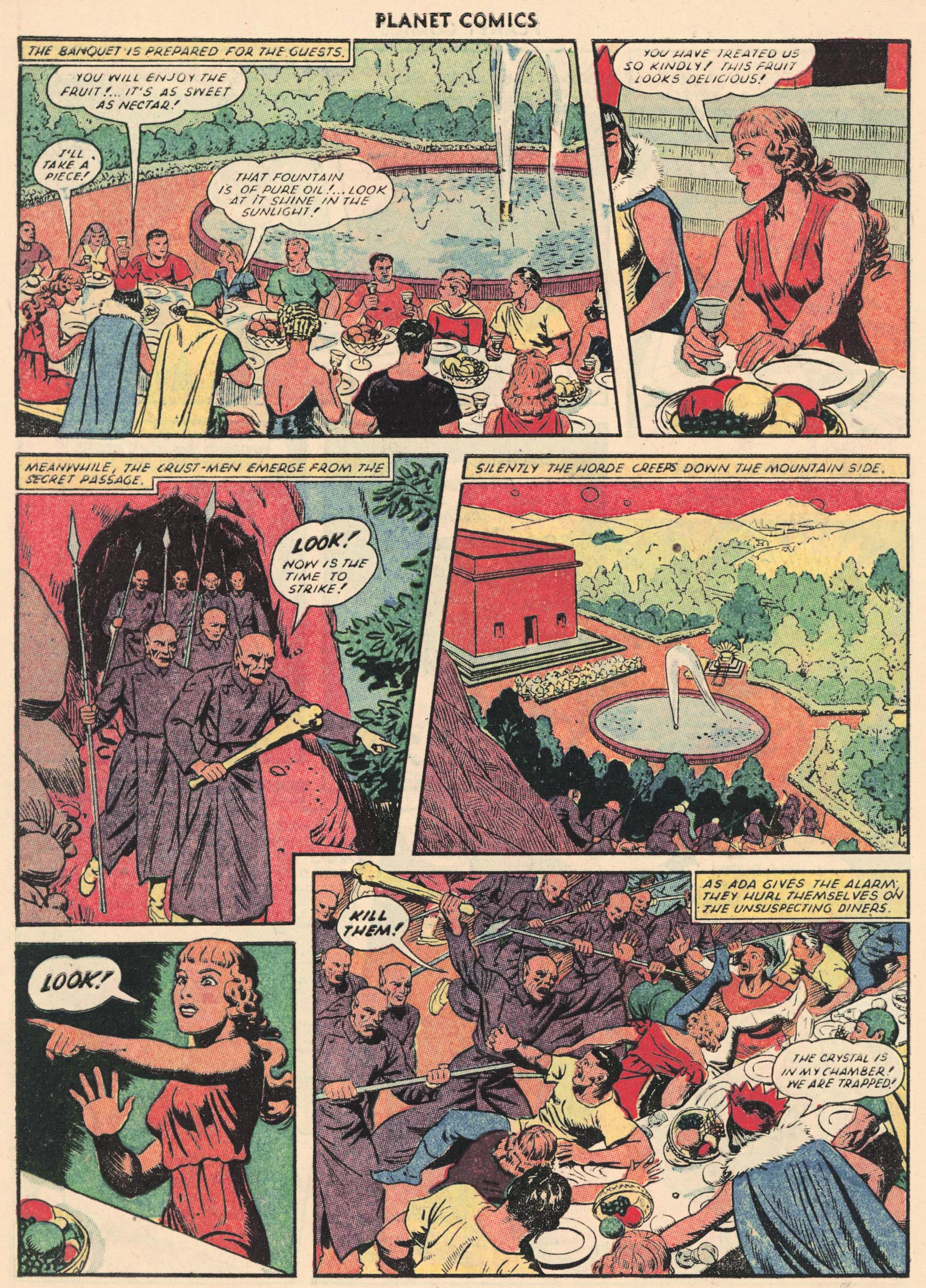 Planet Comics #69 (Fiction House), page 10. Public domain (US).
